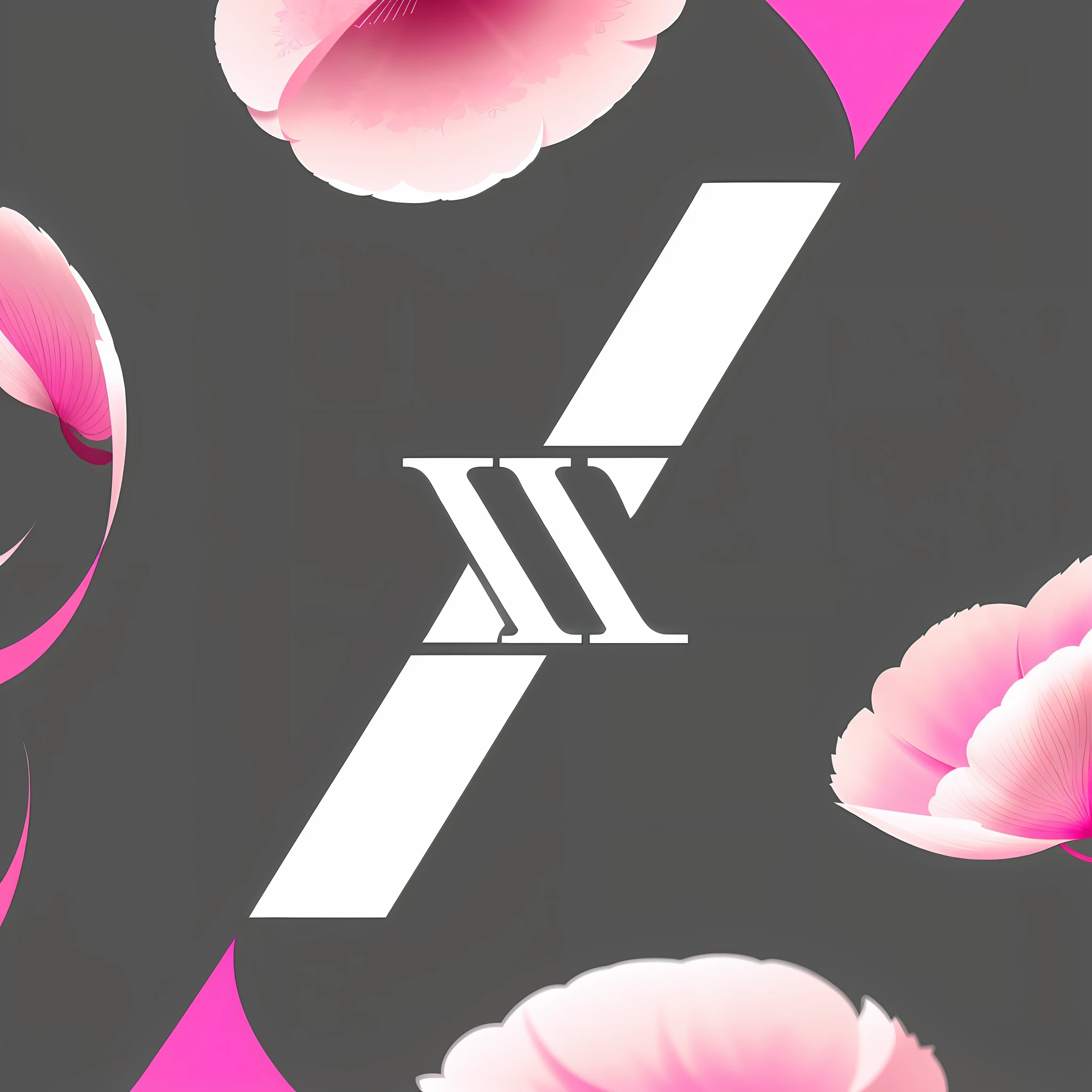 Below the word "youthfulness",Presents two pink petals,Streamlined fonts,The font color is white。flags, vectorial, Line art, designs, Inspiration, straightened, 对称