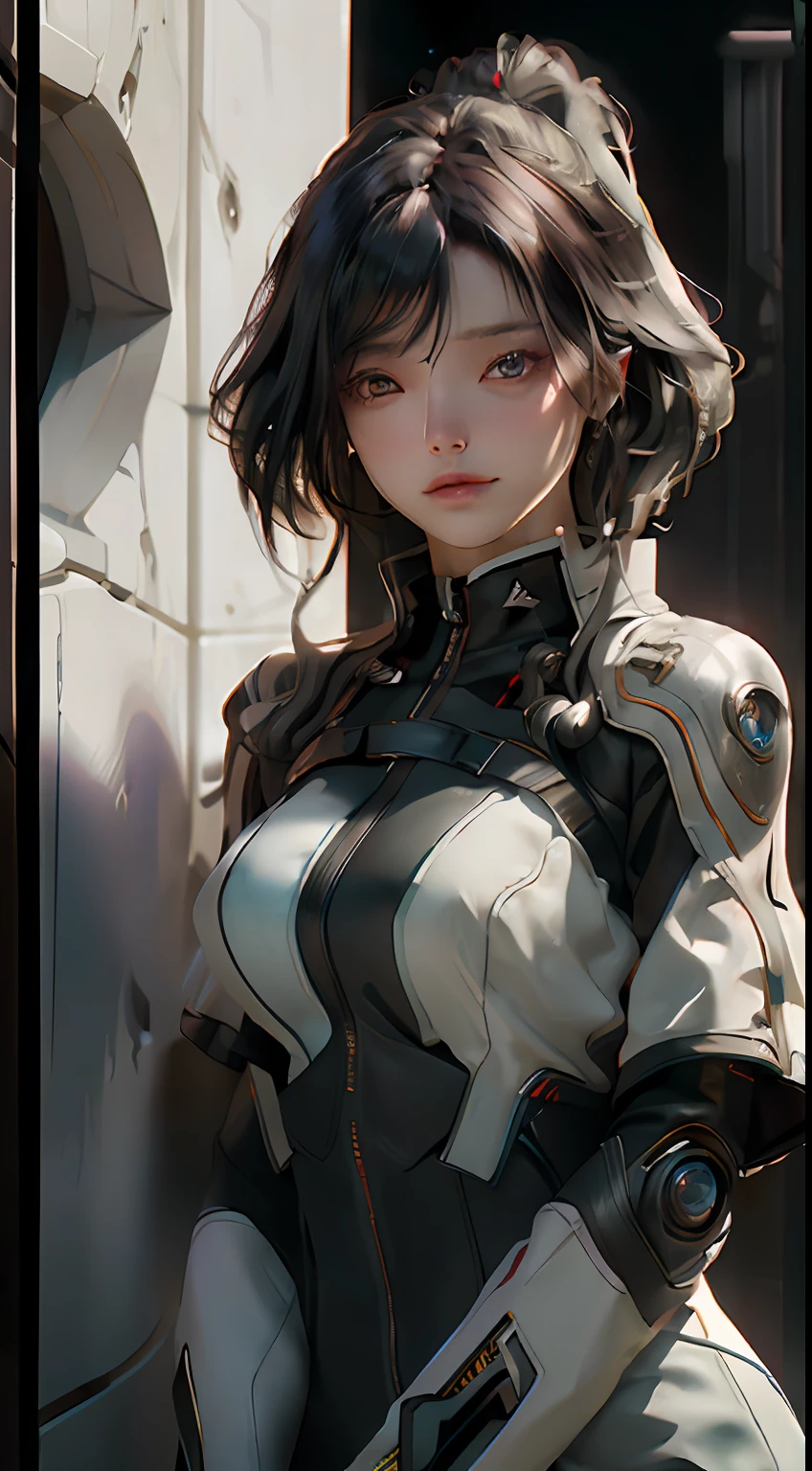 ((Best quality)), ((masterpiece)), (detailed:1.4), 3D, an image of a beautiful cyberpunk female,HDR (High Dynamic Range),Ray Tracing,NVIDIA RTX,Super-Resolution,Unreal 5,Subsurface scattering,PBR Texturing,Post-processing,Anisotropic Filtering,Depth-of-field,Maximum clarity and sharpness,Multi-layered textures,Albedo and Specular maps,Surface shading,Accurate simulation of light-material interaction,Perfect proportions,Octane Render,Two-tone lighting,Wide aperture,Low ISO,White balance,Rule of thirds,8K RAW,