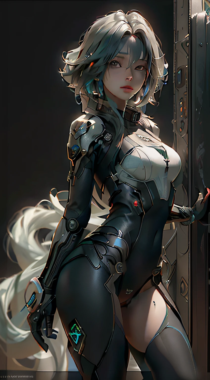 ((Best quality)), ((masterpiece)), (detailed:1.4), 3D, an image of a beautiful cyberpunk female,HDR (High Dynamic Range),Ray Tracing,NVIDIA RTX,Super-Resolution,Unreal 5,Subsurface scattering,PBR Texturing,Post-processing,Anisotropic Filtering,Depth-of-field,Maximum clarity and sharpness,Multi-layered textures,Albedo and Specular maps,Surface shading,Accurate simulation of light-material interaction,Perfect proportions,Octane Render,Two-tone lighting,Wide aperture,Low ISO,White balance,Rule of thirds,8K RAW,