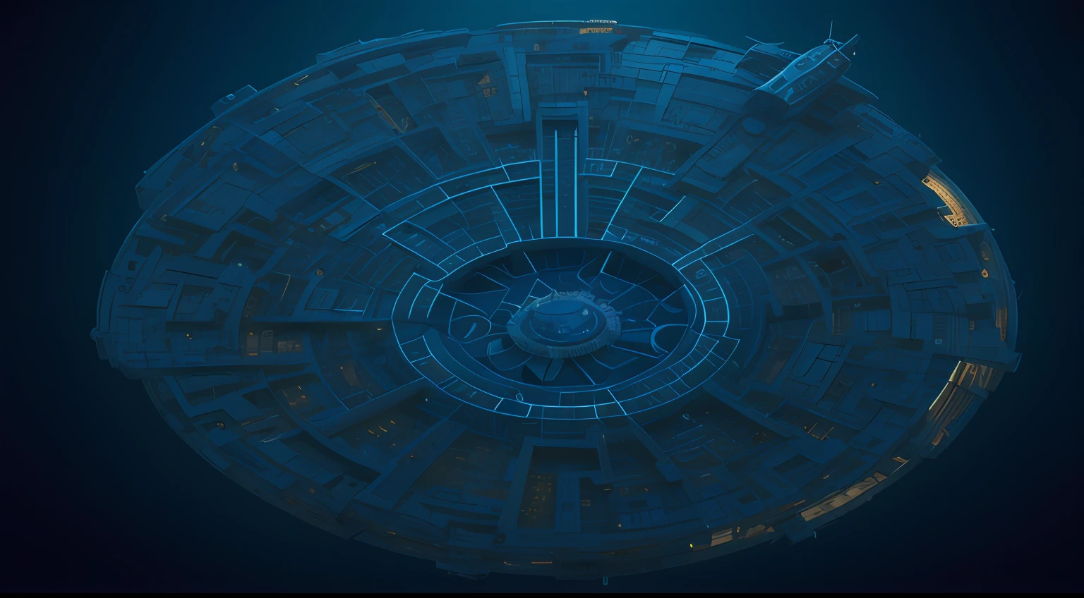 Àrafed circular structure with clock at the top, Giant Aztec spaceship, photo of a dyson sphere, The space station of the future, Ancient spaceships, sci-fi highly detailed, SF spaceport 3d rendering, SF Space Station, Detailed spacecraft, exterior of scifi temple, dyson sphere in space, sci-fi magic very detailed