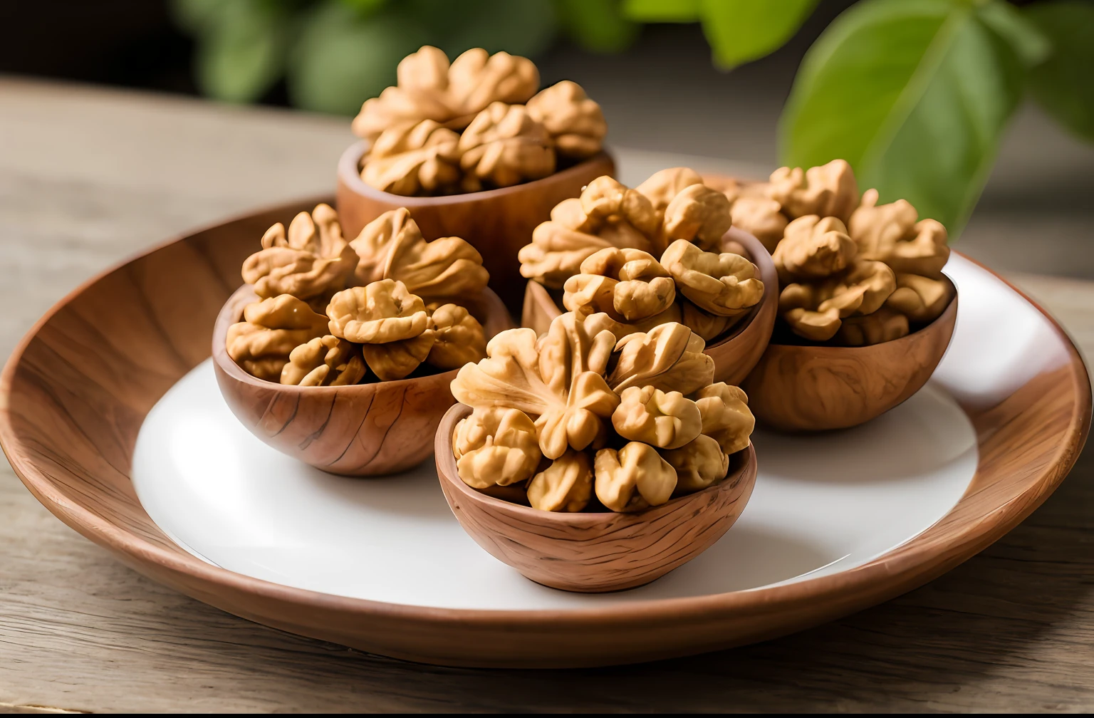 Close-up of walnuts and walnuts on the plate, walnuts, nut, iwakura, Sakuga, 3 4 5 3 1, Portrait, “organic, 4 0 9 6, Excellent quality, 240p, elegant high quality, walnut wood,