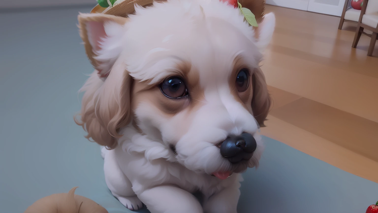 : 3。dogy、Toy poodle、Chihuahua、Real kei、hairy、Animals in clothes、Hat none、Apple、teak、cherry、food、fruit、full bodyesbian、Hats、non-human、strawberries、tomatoes、watermelons、grass field、Hareful、Sunnyday