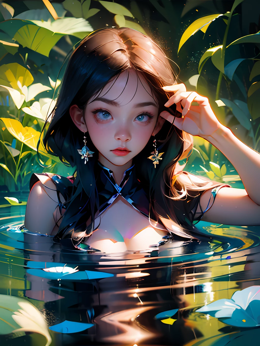 masterpiece,best quality,1girl,(water:0.6), --auto --s2