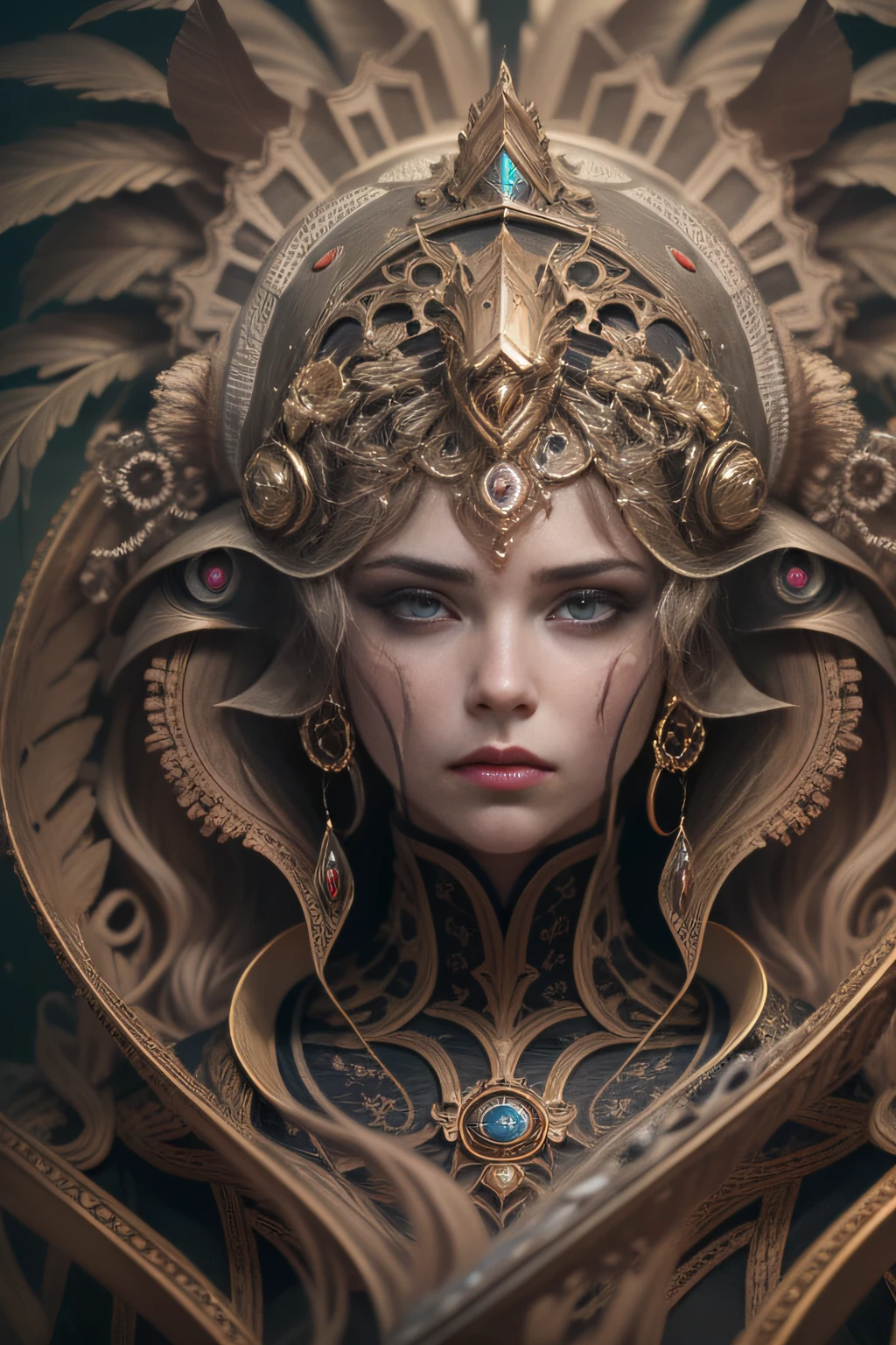 Waist high Portrait of an exotic beautiful caucasian woman wearing trendy clothing at a beach,  perfect detailed face, detailed symmetric hazel eyes with circular iris, realistic, stunning realistic photograph, 3d render, octane render, intricately detailed, cinematic, trending on artstation, Isometric, Centered hipereallistic cover photo, awesome full color, hand drawn, dark, gritty, mucha, klimt, erte 12k, high definition, cinematic, neoprene, behance contest winner, portrait featured on unsplash, stylized digital art, smooth, ultra high definition, 8k, unreal engine 5, ultra sharp focus, intricate artwork masterpiece, ominous, epic, TanvirTamim, trending on artstation, by artgerm, h. r. giger and beksinski, highly detailed, vibrant