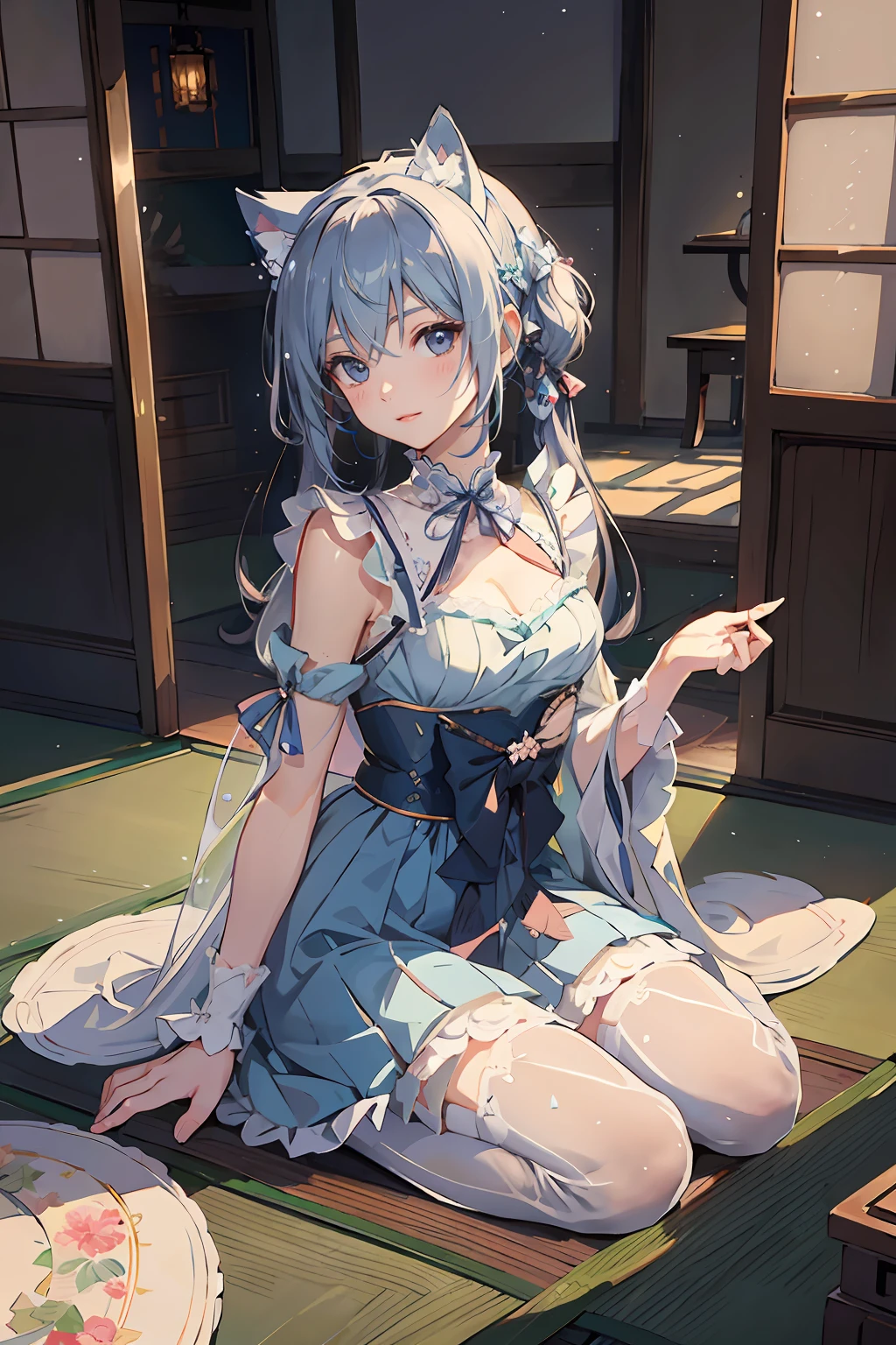 Female figure with a delicate face，Gentle and charming