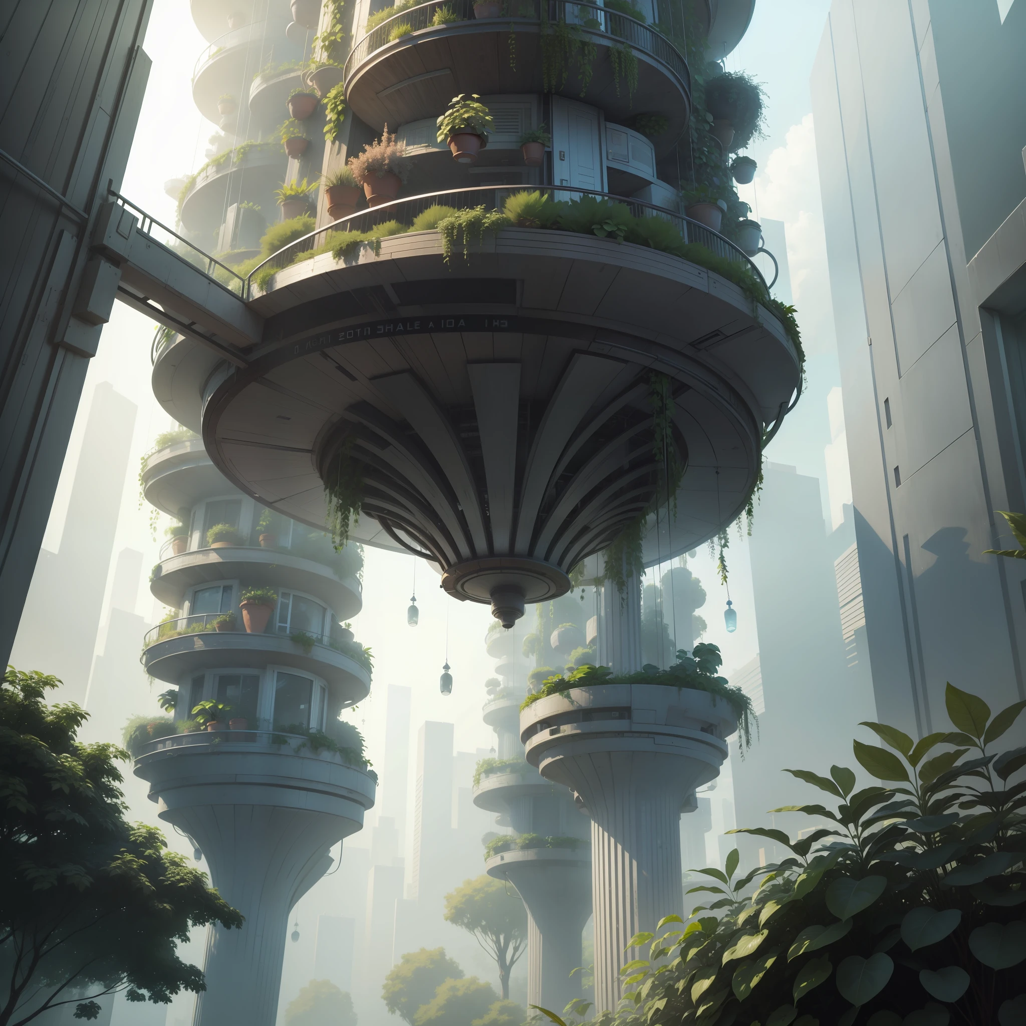 22nd Century Hanging Garden，4K，A high resolution，best qualtiy