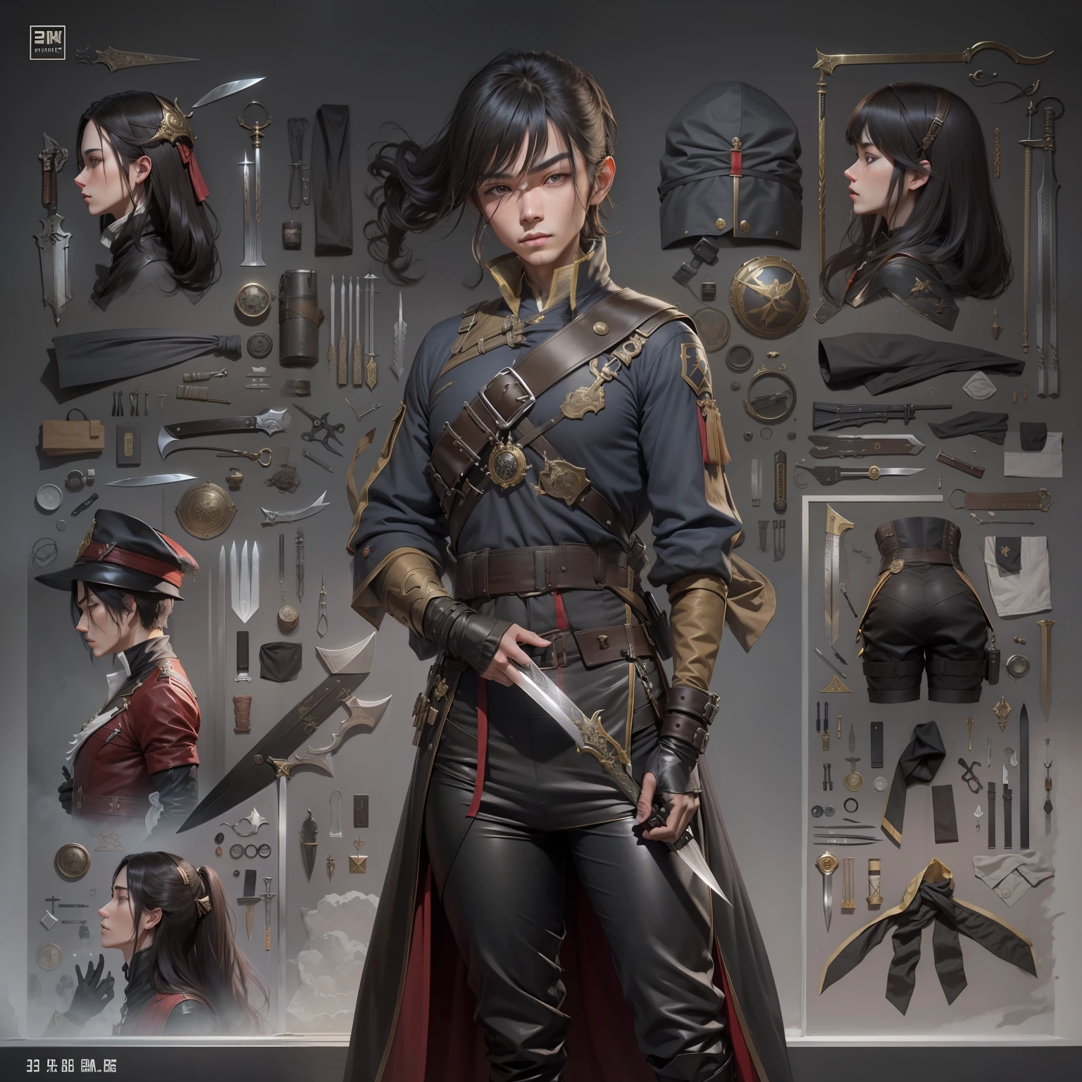 3 d model,Luckin Coffee new products, arma, The sword, halter, holdingweapon, 32K, Linen cloak, Top quality, Masterpiece:Faust,,1boys, long whitr hair, clouds, On your stomach, (tmasterpiece,k hd,hyper HD,16k),clutching a sword, buliding, Reflectors, bloods, Eastern Asia, Weapon focus, Skysky, brunette color hair, knifes, trouser, firey, banya, The clothes ar, bandagens, sword sheath, masks, 独奏
