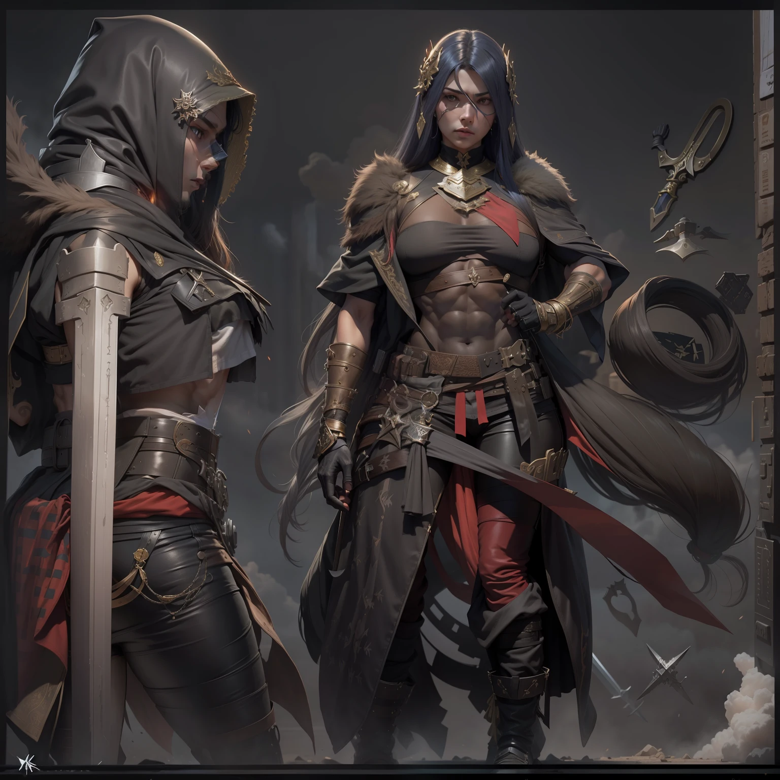 3 d model,Luckin Coffee new products, arma, The sword, halter, holdingweapon, 32K, Linen cloak, Top quality, Masterpiece:Faust,,1boys, long whitr hair, clouds, On your stomach, (tmasterpiece,k hd,hyper HD,16k),clutching a sword, buliding, Reflectors, bloods, Eastern Asia, Weapon focus, Skysky, brunette color hair, knifes, trouser, firey, banya, The clothes ar, bandagens, sword sheath, Masks, 独奏