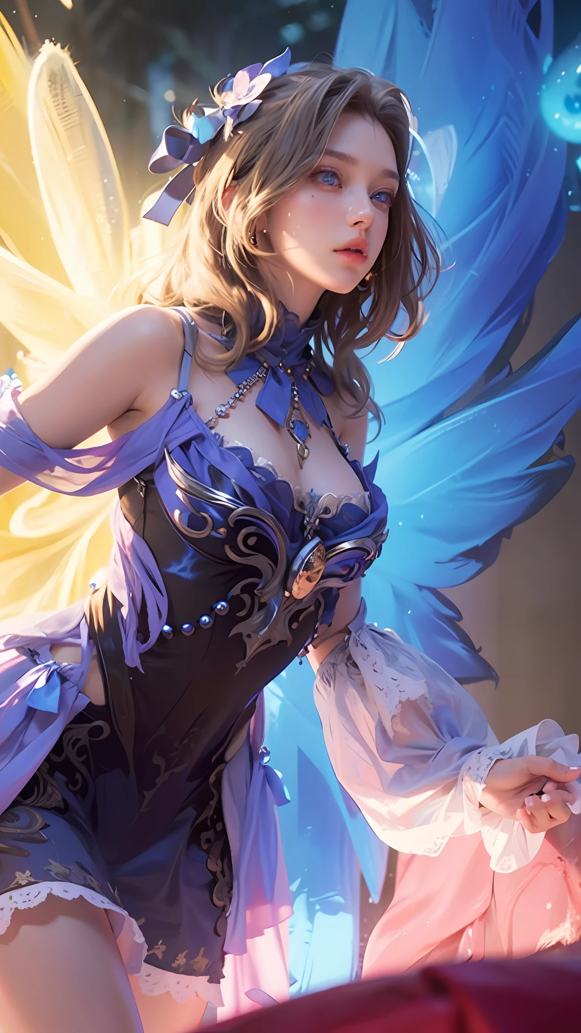 Best quality, masterpiece, ultra high res, eyes blue,eyes high ultra(photorealistic:1.4), raw photo, 1girl, off shoulder, no dres full body