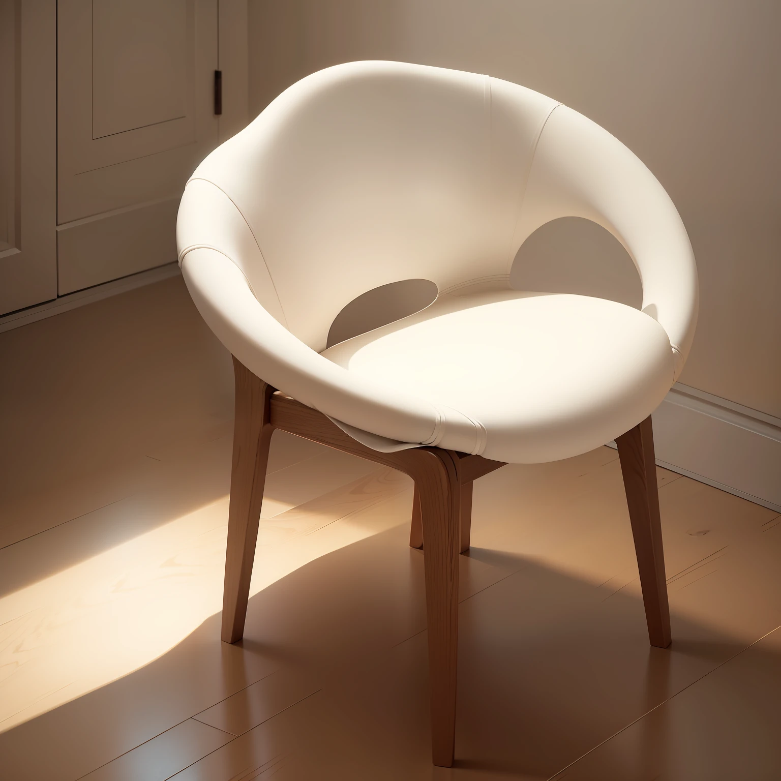 You're about to be enchanted by an image that celebrates the simplicity and singular beauty of an extraordinary chair. Nesta cena, A chair of elegant and minimalist design is portrayed with remarkable perfection.
Each smooth curve and refined line of the chair is represented with a delicate subtlety, emphasizing its timeless elegance. A simplicidade do design destaca a pureza da forma, creating a piece of furniture that conveys a sense of serenity and sophistication.
The wood used in the manufacture of this chair is of high quality, featuring natural tones and a delicate texture that bring a warm and organic touch to the piece.
The chosen scenario is simple, destacando a cadeira como a estrela da imagem, while neutral background complements the elegant aesthetic of the piece.
Get ready to be enveloped by this image that captures the essence of beauty in simplicity, where every detail of the chair is appreciated with exceptional precision. This chair is a true ode to minimalism and elegance, becoming an inspiration for those who value the beauty of simple and charming designs.