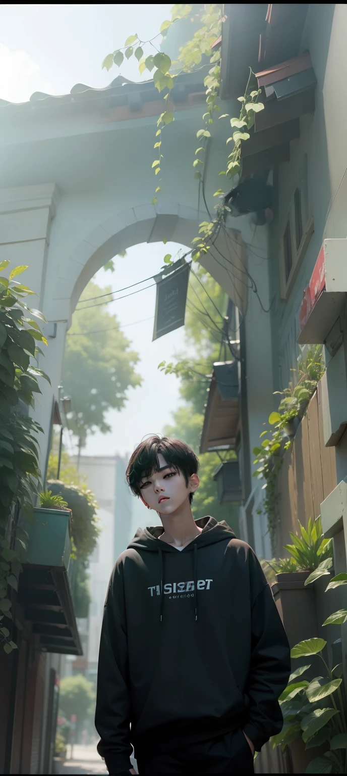 masterpiece, best quality, (dark photo:1.3), photorealistic, 1 teenage boy, short bangs short hair, stunning innocent face, dark green shirt, emotional, ulzzang, (PureErosFace_V1:0.7)
INFO