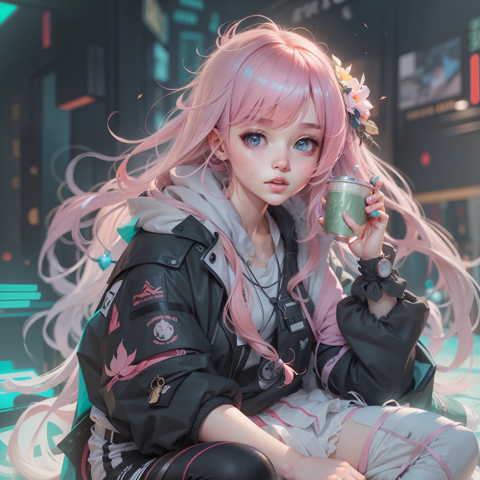 2080s、animesque、girl with、trending on artstationh、Rachel Walker、