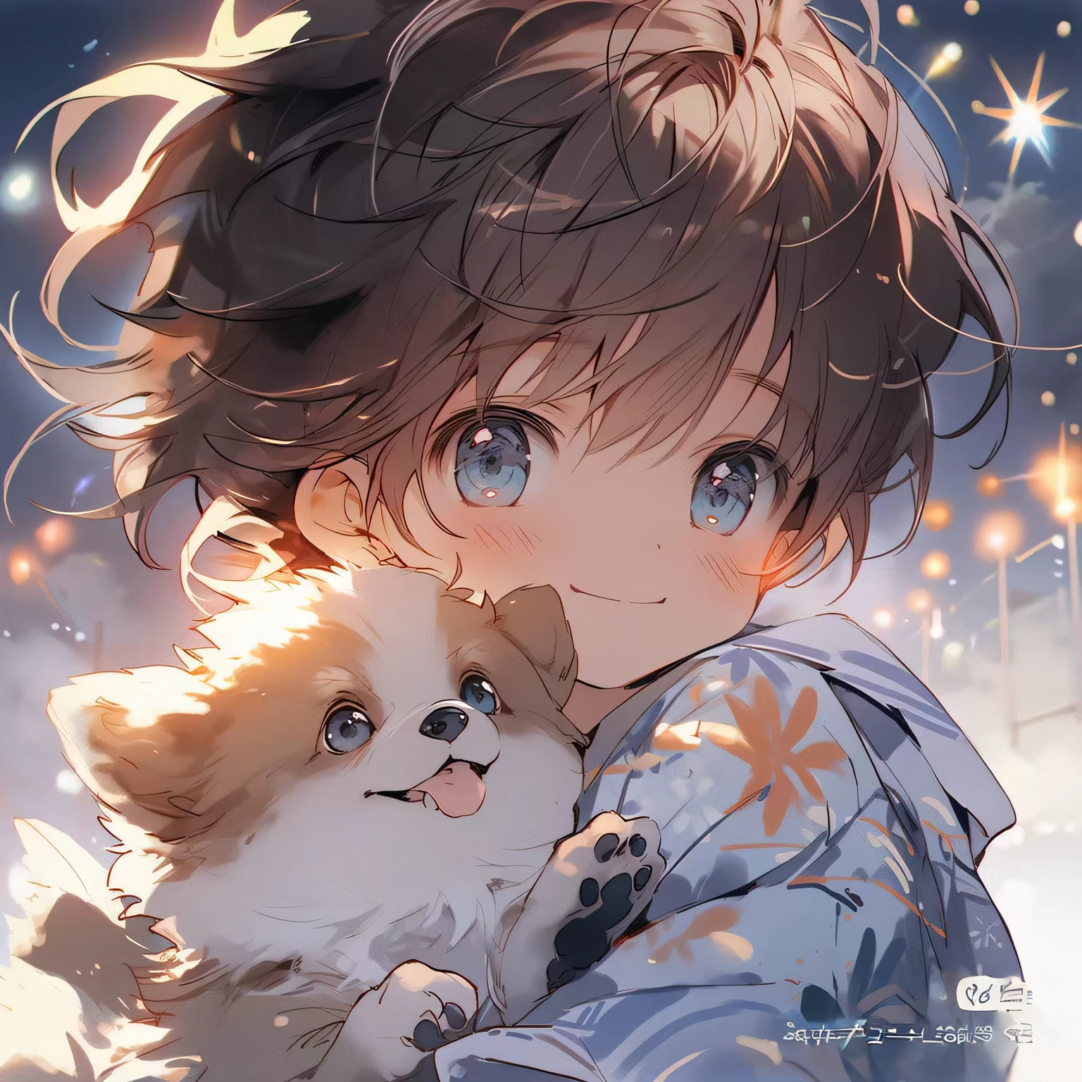 Anime girl holding a puppy in her arms, Cute anime, Kawasi, by Yang J, Soft anime illustration, trending on artstation pixiv, lovely art style, Cute detailed digital art, author:Shitao, By Ni Tian, Guviz, clean and meticulous anime art, Makoto Shinkai and Artgerm, anime illustration