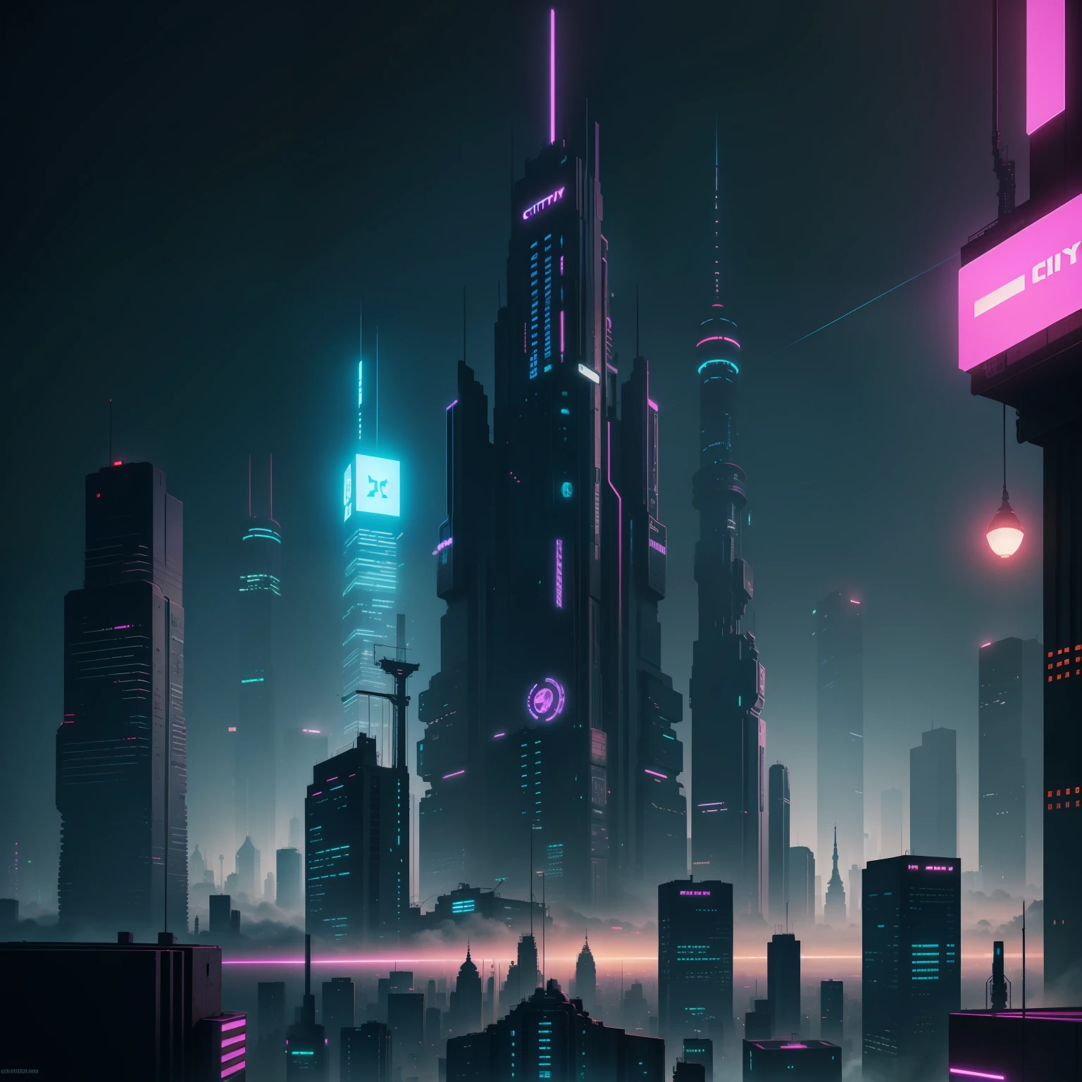 city in the style of cyberpunk