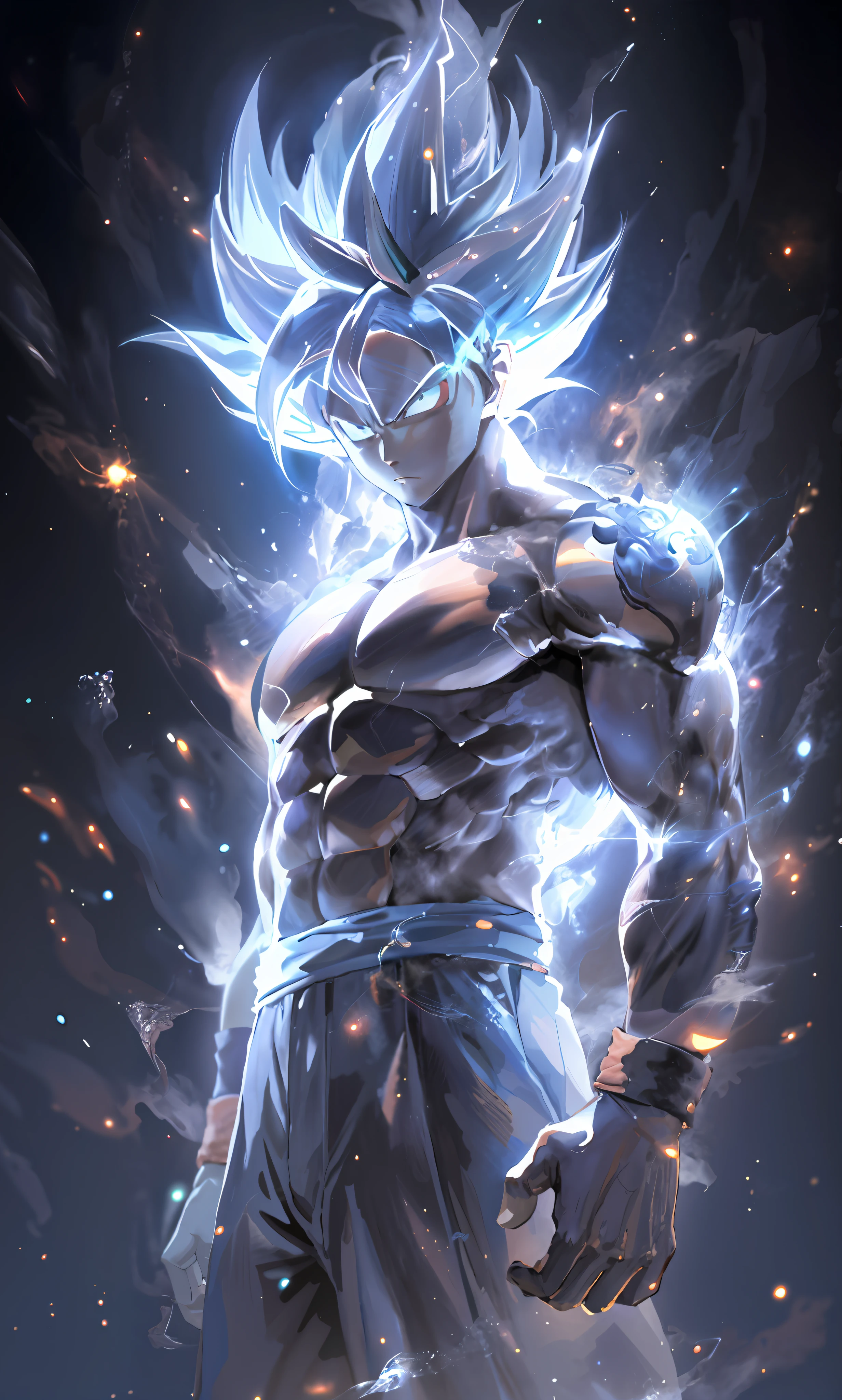 a close up of a person with a very large body and a very big body, ultra instinct, an epic anime of a energy man, 4 k manga wallpaper, super saiyan blue, anime wallaper, 4k anime wallpaper, anime wallpaper 4k, anime wallpaper 4 k, character dragonball, highly detailed portrait of goku, human goku, super saiyan goku