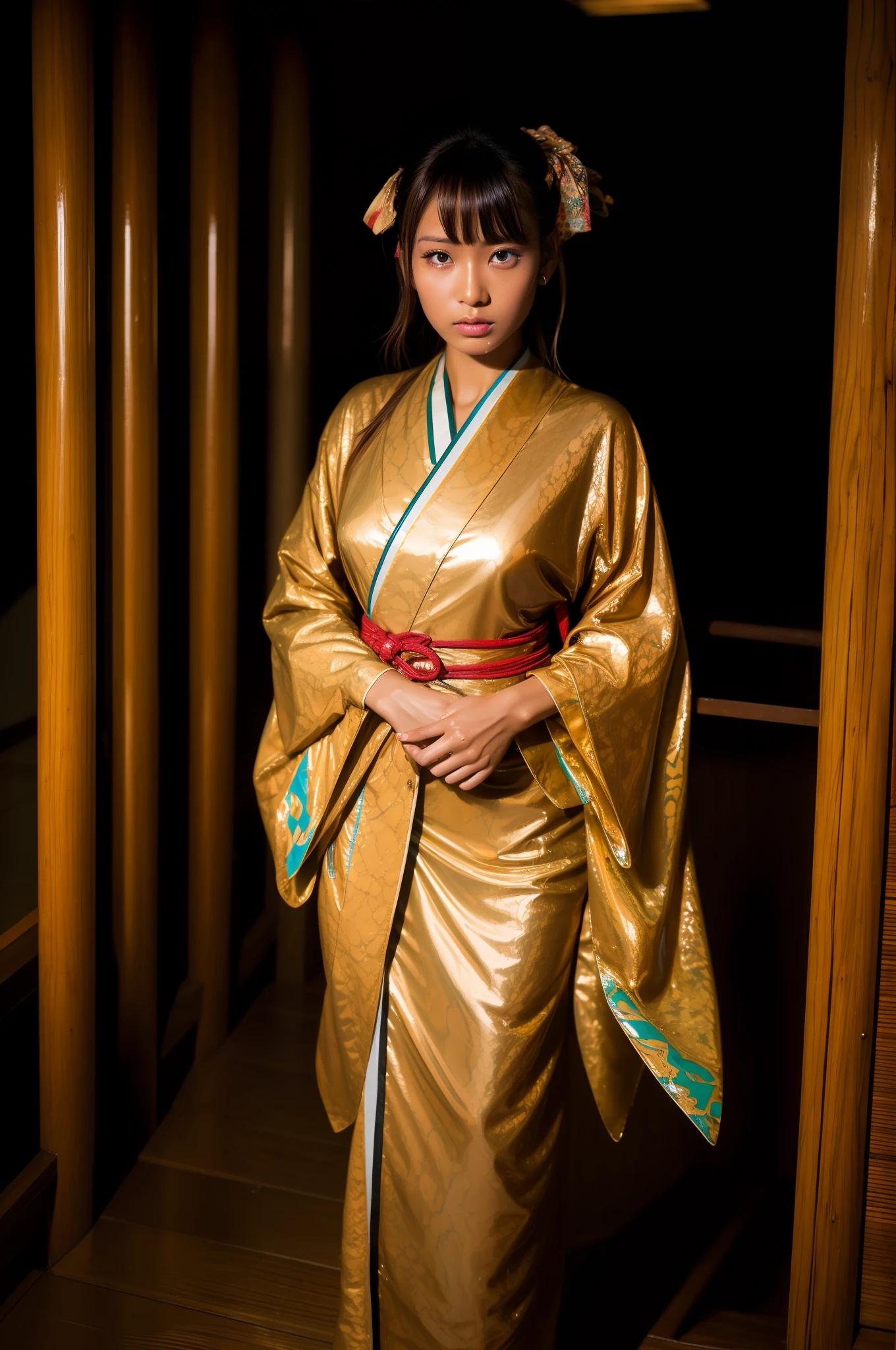 gyaru, (shiny oiled skin:1.2)