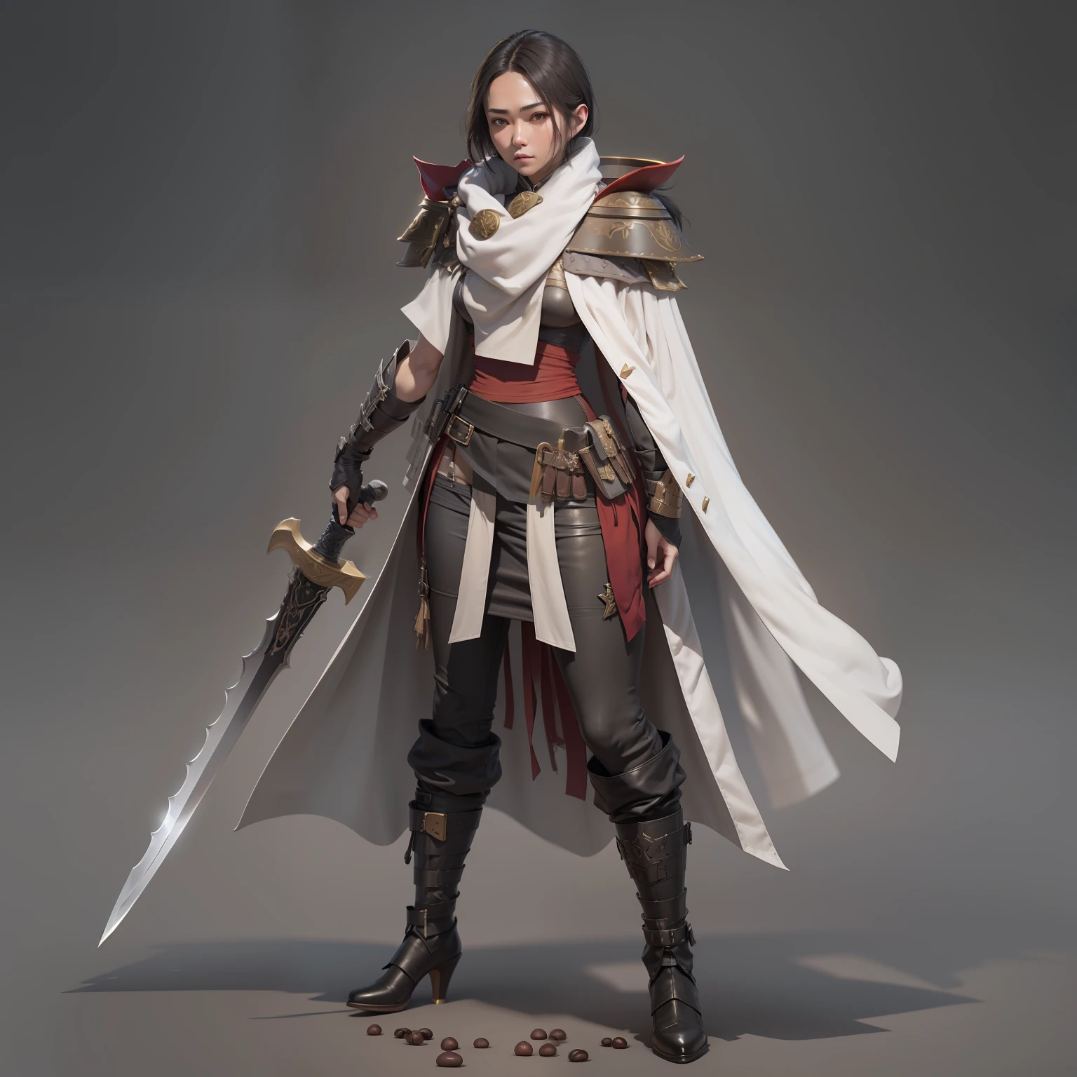3 d model，New coffee products， arma， The sword， halter， Weapons of the future， 32K, Linen cloak, Top quality, Masterpiece:Faust，,1 child， short detailed hair， thin fog， On your stomach， （tmasterpiece，k hd，hyper HD，16k）,clutching a sword， buliding， Reflectors， bloods， Eastern Asia， Weapon focus， Skysky， brunette color hair， knifes， shorter pants， fumo，  banya， The clothes ar， bandagens， sword sheath， masks， 独奏