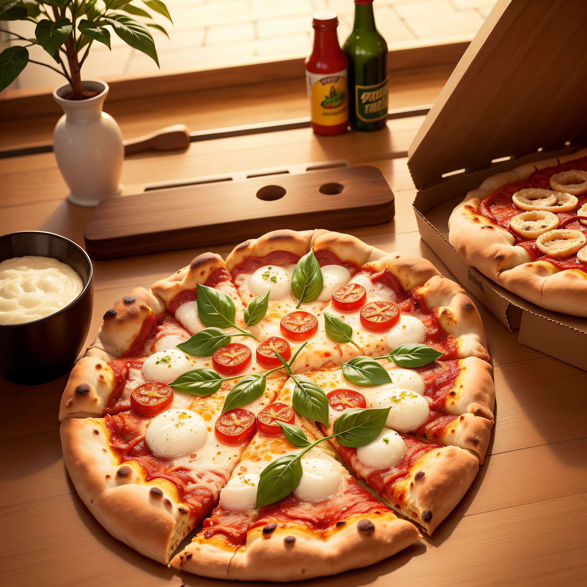 Pizza saborosa, centralizadas