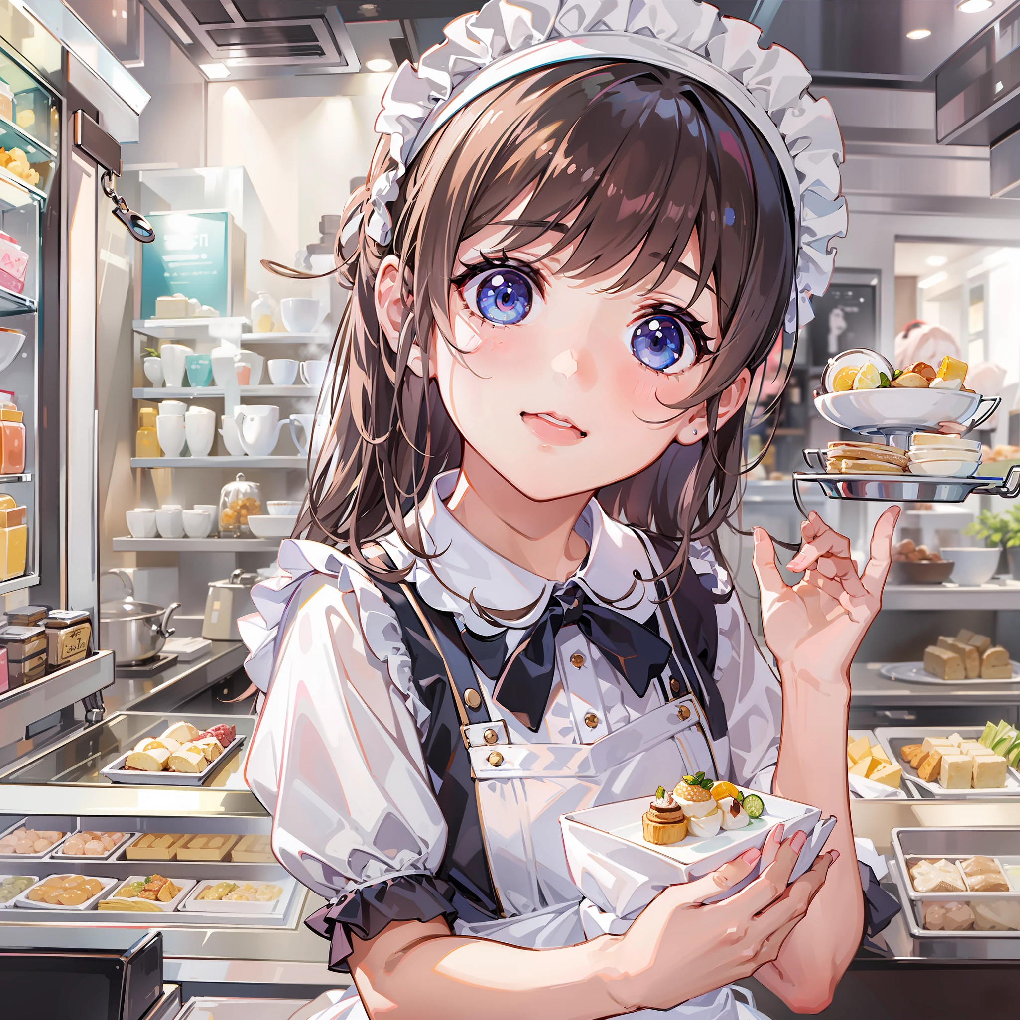 Cute  s　top-quality　​masterpiece　Normal five fingers　Lustrous hair maid café clerk