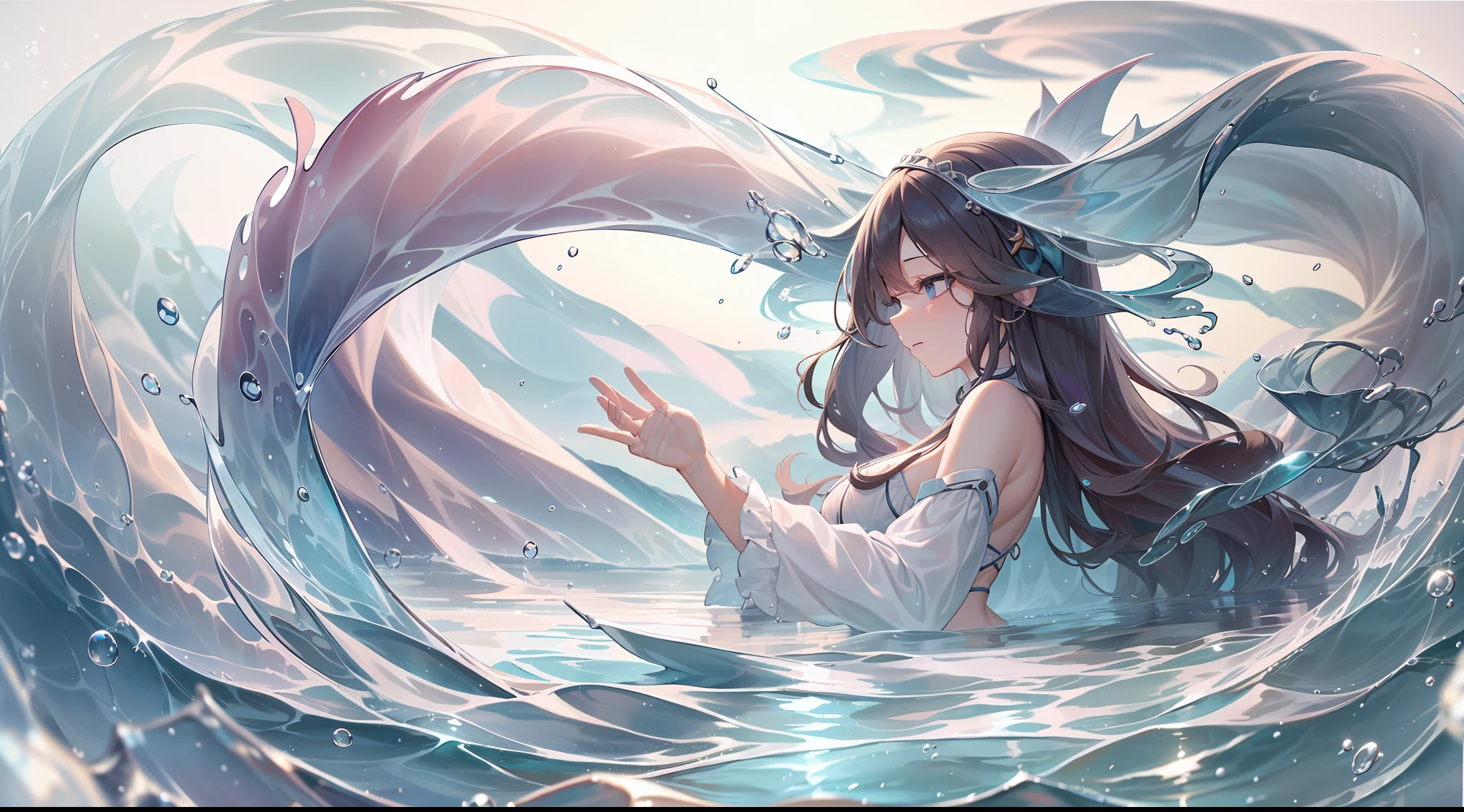 Next to a peaceful lake,The white moonlight shines on the lake,Mirror-like ripples。Liliana, a water magician standing on the shore of the lake,Gaze at the lake,Her eyes shone with wisdom and strength。
Slowly raise your hands,Liliana began to evoke the elemental power in the lake。Her fingers danced gently,Circles of faint blue ripples sprang up in her fingertips,As her breathing gradually spread。
The lake began to shake slightly,Gradually it becomes surging and turbulent。Liliana's gaze was fixed on the middle of the lake,Her heart is connected to the water element,Resonate with each other。She closed her eyes,Immerse yourself fully in the breath of this water。
sudden,The lake is as if it has been called,A huge column of water rises from the lake。The water column flows with turquoise liquid power,Radiant。With Liliana's gesture,The water column danced,It becomes an endless stream of water。
Tiny droplets of water drip from the air,A gentle mist of water pervades the surroundings。Liliana waved the staff in her hand in the air,The water flows down like the Yangtze River,Rushing towards the mountains in the distance。A thunderous roar resounded in the sky,The water flows to form a majestic wall of water,Completely cover that mountain。
Liliana's eyes became firm and serene,The water stick in her hand continued to wave,Manipulate the power contained in the current。The wall of water is like a living creature,Start spinning rapidly,Form a huge vortex。The vortex emits a strong gravitational pull,Attracting rocks and land on the mountains。
With Liliana's manipulation,The wall of water is spinning faster and faster,Stronger and stronger。ultimate,A huge vortex forms in the center of the vortex,Burst into dazzling light。A huge column of water gushed out from the whirlpool,Like a dragon sweeping across the mountains,Destroy everything that stands in your way。
Liliana slowly released the water stick in her hand,The release of water skills also ended。The lake calmed down again,Th