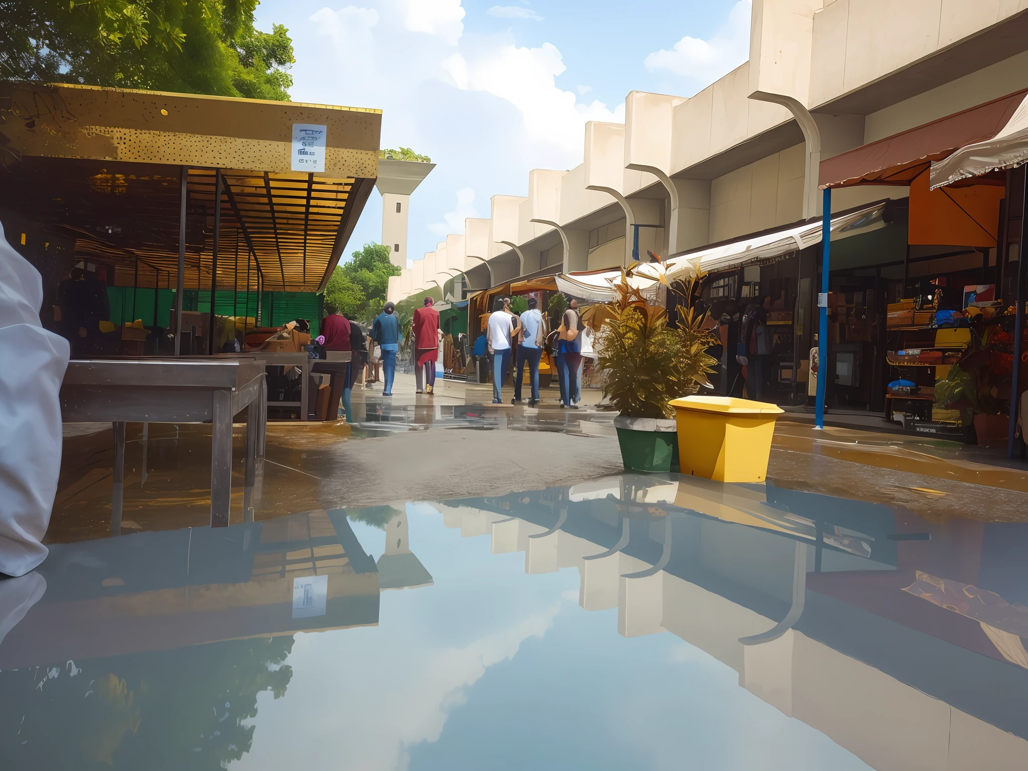 "Realistic. Golden clouds with stunning reflections. 8k Ultra HD quality."