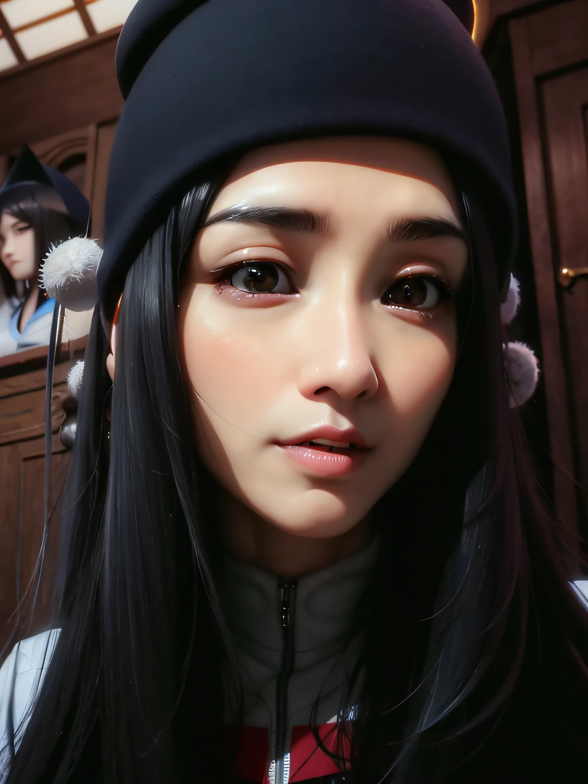 Anime,Arad woman with long black hair in a blue hat, xintong chen, wenfei ye, Li Zixin, Lin Qifeng, Zhang Pengzhen, author li zhang, Zhang Wanting, Yun Ling, Qiu Fang, inspired by Li Fangying, xision wu, mingchen shen, chengyou liu, Wang Qichao, zhelong xu