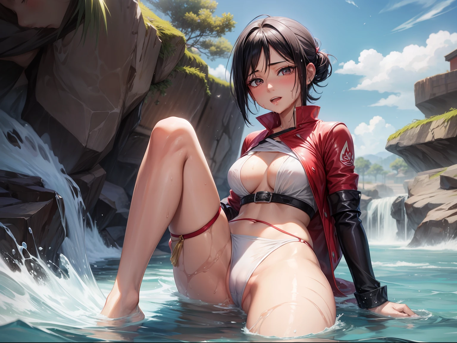 Sarada with her wet pussy