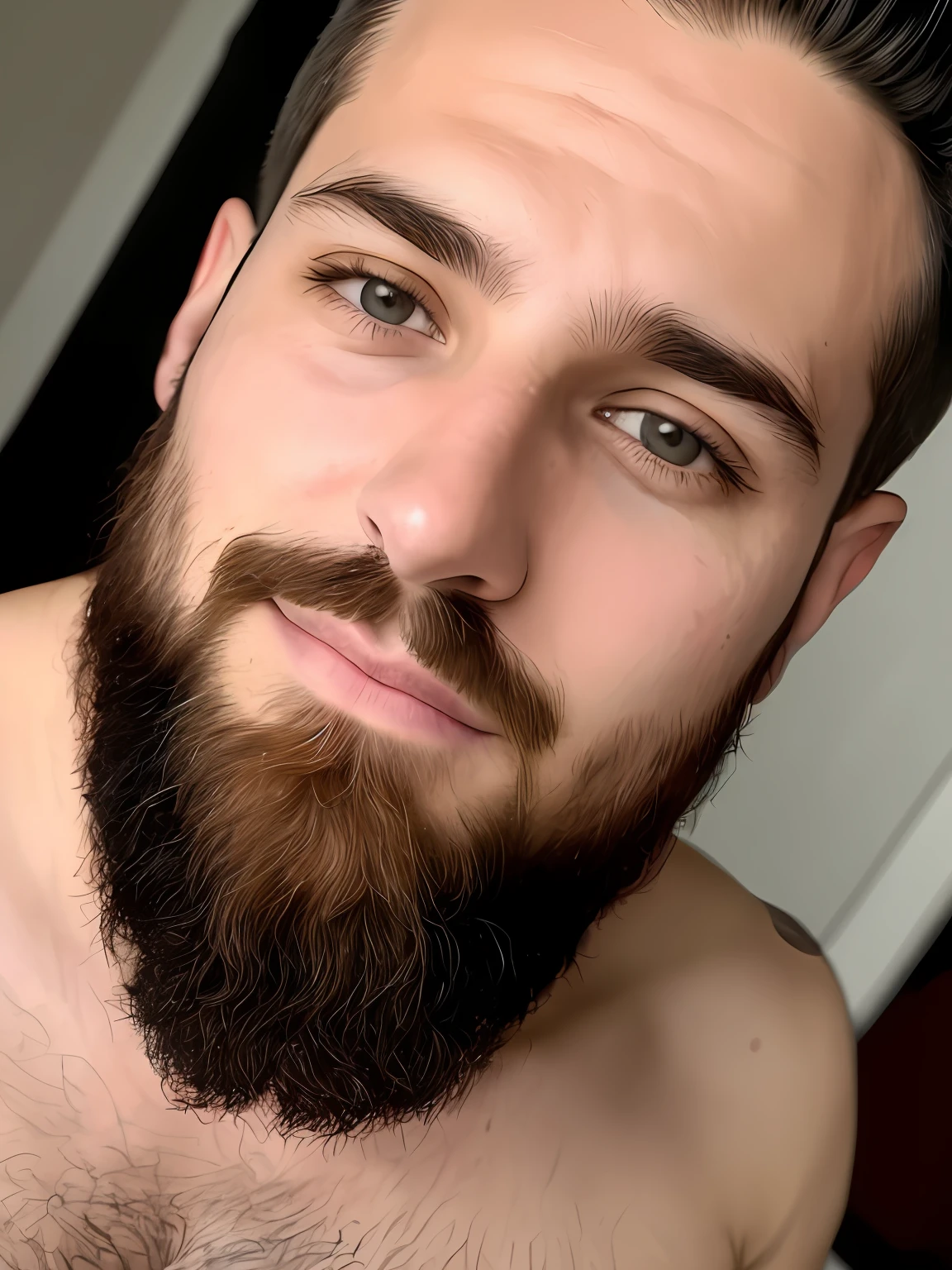 Homem com barba e tatuagem tirando uma selfie, em torno de 1 9 anos, com uma barba pequena, 2 7 anos, neckbeard, 2 8 anos, 2 9 anos, cavanhaque curto, Fotografia selfie 8k, 2 3 anos, 2 4 anos, 3 2 anos, rosto largo raspado limpo vestido de homem aranha