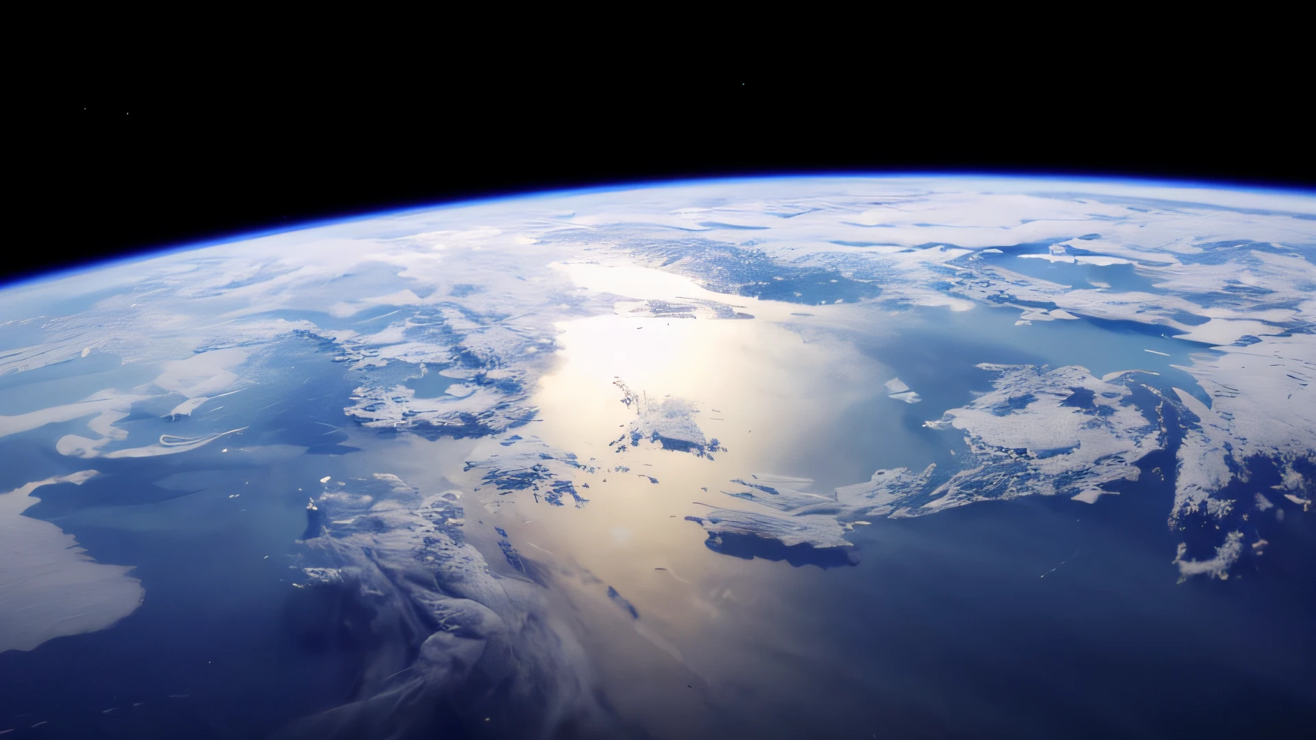 view of the earth from space with a sun shining through the clouds, footage from space camera, photo of earth from space, view from the space, the earth from space, earth visible below, view from space, taken from orbit, photo from space, earth in the distance, planet earth in foreground, shot from space, planet earth in the background