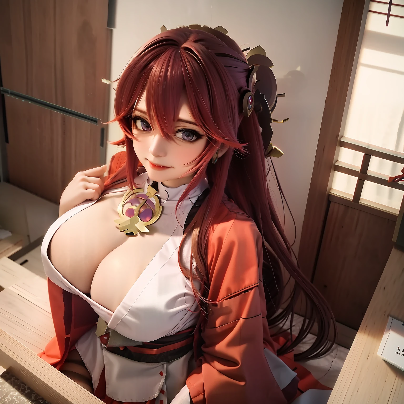 Anime - a room of women posing for photo style image, seductive anime girls, oppai, Japanese goddess, hyper realistic anime, Photorealistic anime, beautiful and seductive anime woman, an oppai cyberpunk, 3 d anime realistic, Anime girl in real life, attractive anime girls, biomechanical oppai, Anime girl cosplay, Realistic anime 3 D style