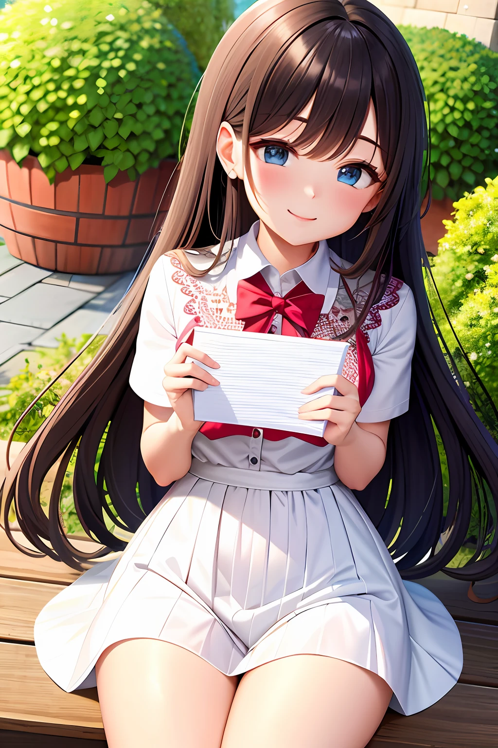 ultra-detailed, masterpiece, highest quality, love letter, pov,smile,blush
