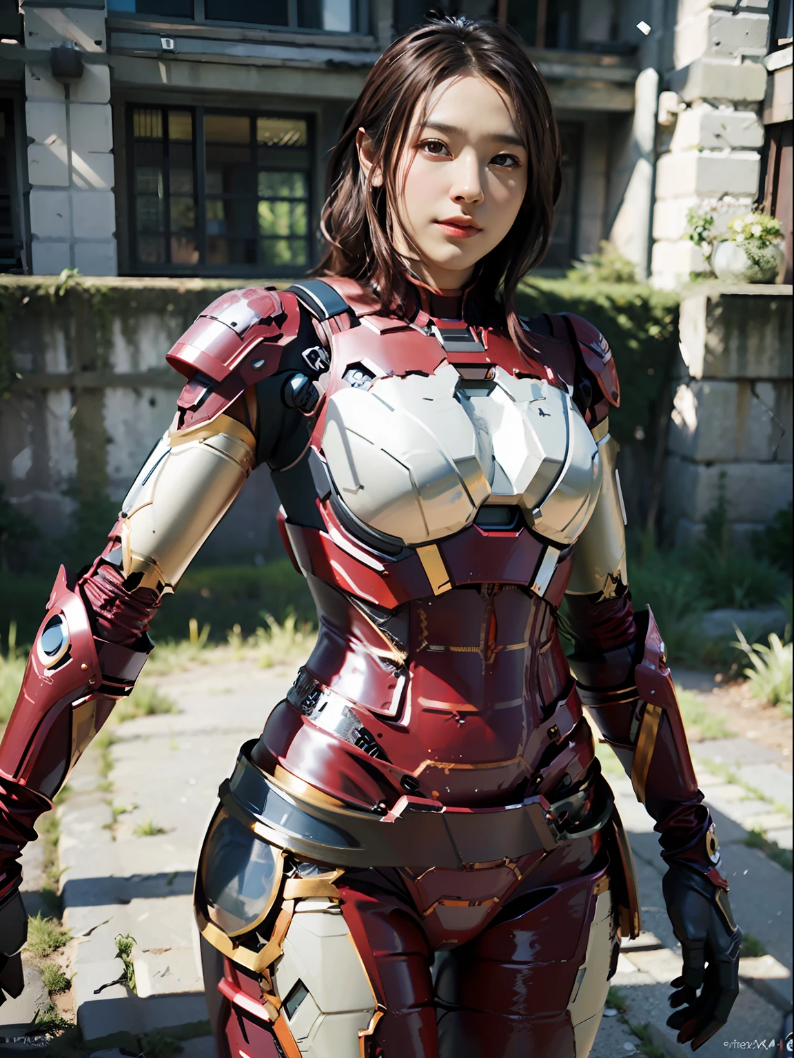 (Best Quality), ((Masterpiece), (Detail: 1.4), 3D, A Beautiful Iron Man Female Figure, HDR (High Dynamic Range), Ray Tracing, NVIDIA RTX, Super-Resolution, Unreal 5, Subsurface Scattering, PBR Textures, Post Processing, Anisotropic Filtering, Depth of Field, Maximum Sharpness and Sharpness, Multi-layer Textures, Albedo and Highlight Maps, Surface Shading, Accurate simulation of light-material interactions, perfect proportions, Octane Render, two-color light, large aperture, low ISO, white balance, rule of thirds, 8K RAW,