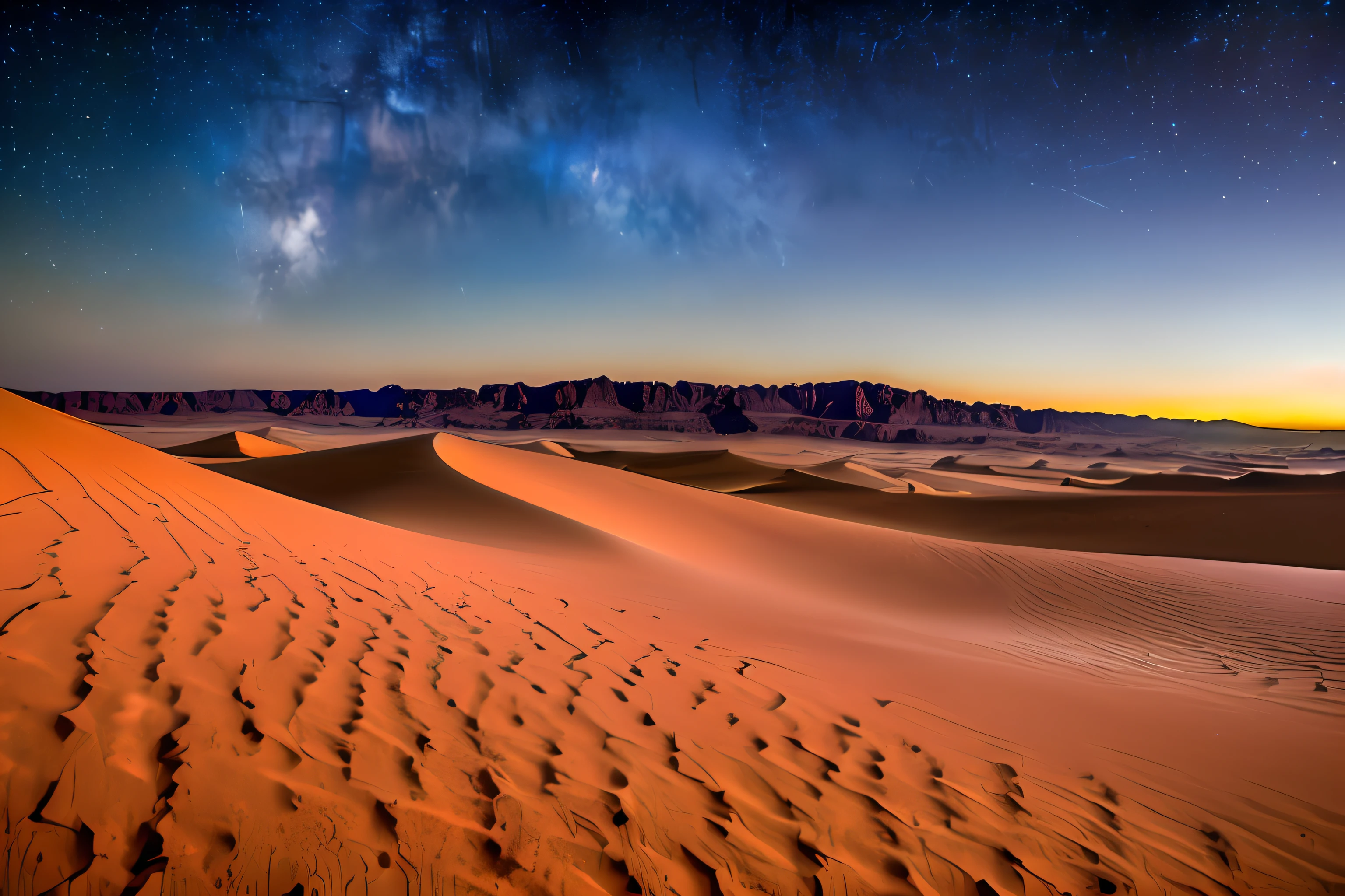 A desert,next door,starrysky