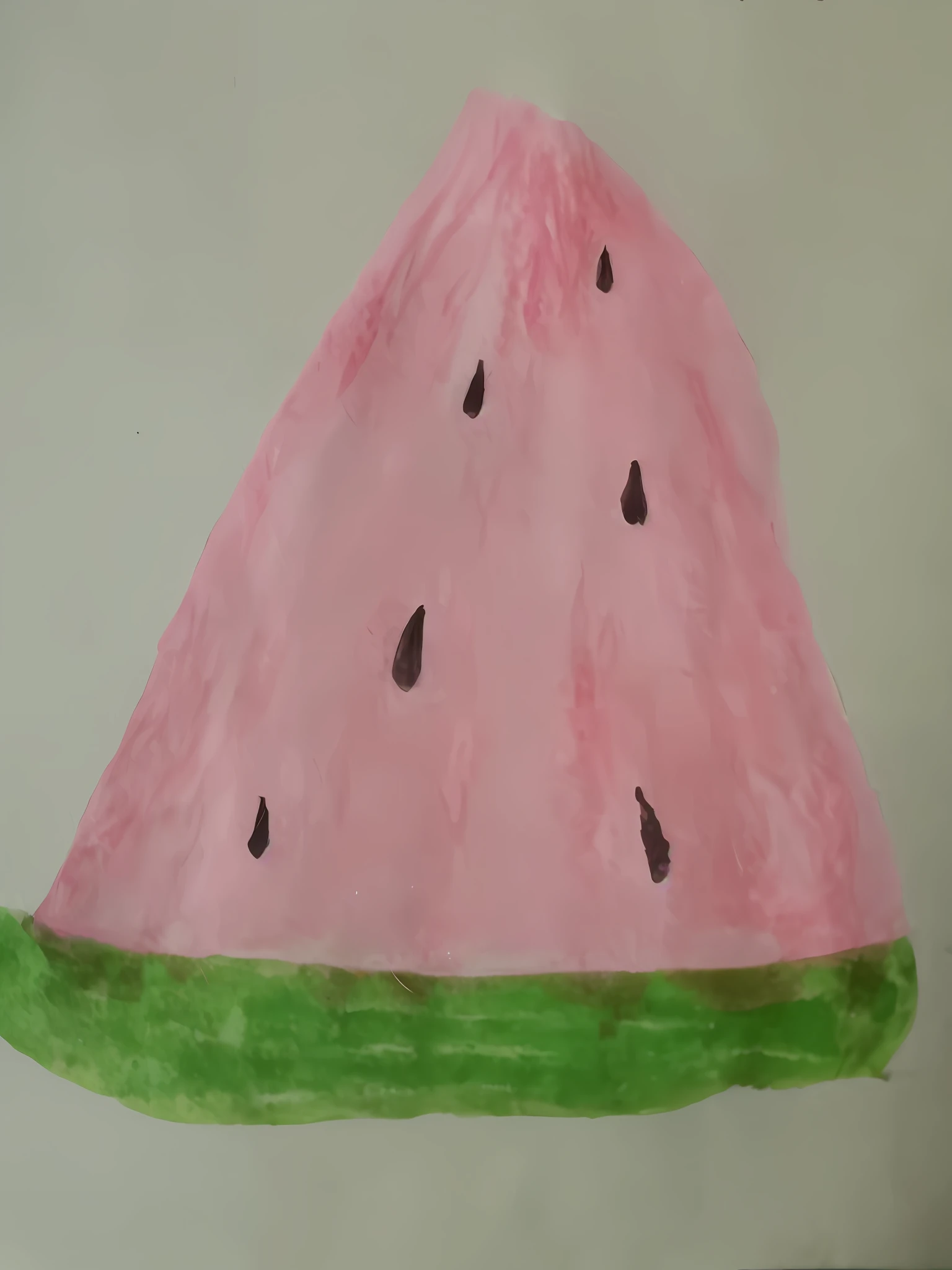 A watermelon is drawn on a piece of paper, water melon, material is!!! water melon!!!, watermeloncore, Inspired by Milton Avery , water melon, Inspired by Rufino Tamayo, 2 0 1 2 watermelon diner, Inspired by Kuno Amit, wearing a melon, author:Juliette Waitman, 7 year old crayon drawing