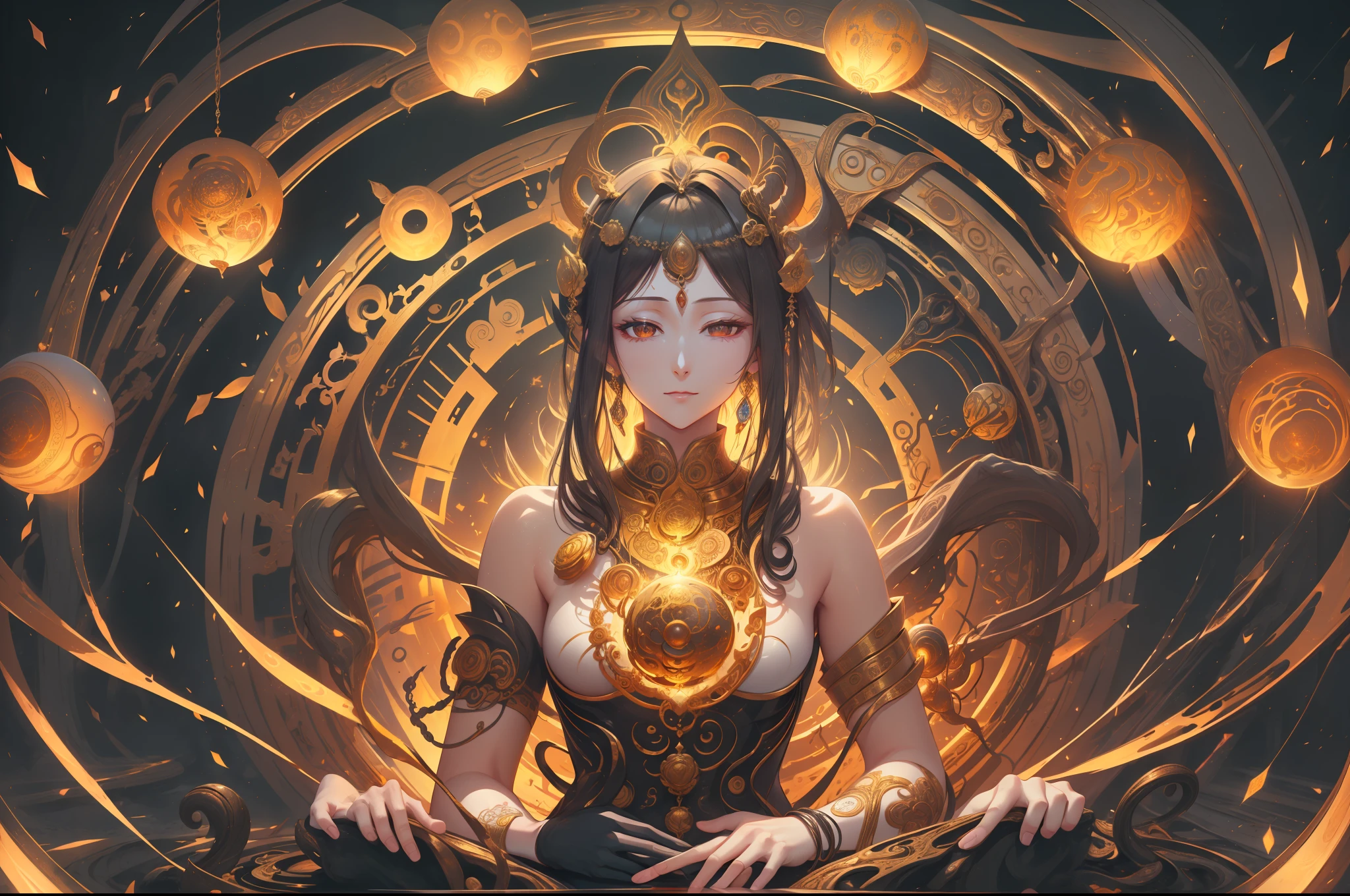 Imagine a serene scene inspired by Buddhist philosophy, where a vibrant lotus flower stands against a backdrop of rich yellow hues. The lotus, symbolizing purity and enlightenment, blooms with intricate petals that exude a sense of tranquility. As you gaze deeper into the image, you notice the arrangement resembling a mandala, with the twelve zodiac signs gracefully positioned like the hands of a clock. This fusion of Buddhist symbolism and astrological elements creates a harmonious blend, inviting contemplation and a sense of timeless connection.