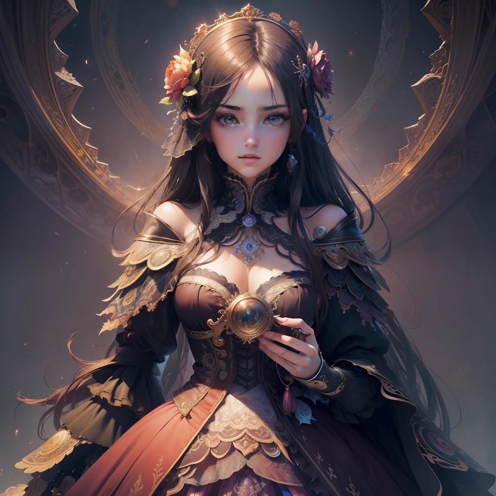 (masterpiece, top quality, best quality, official art, beautiful and aesthetic:1.2), (1girl), extreme detailed,(fractal art:1.3),colorful,highest detailed