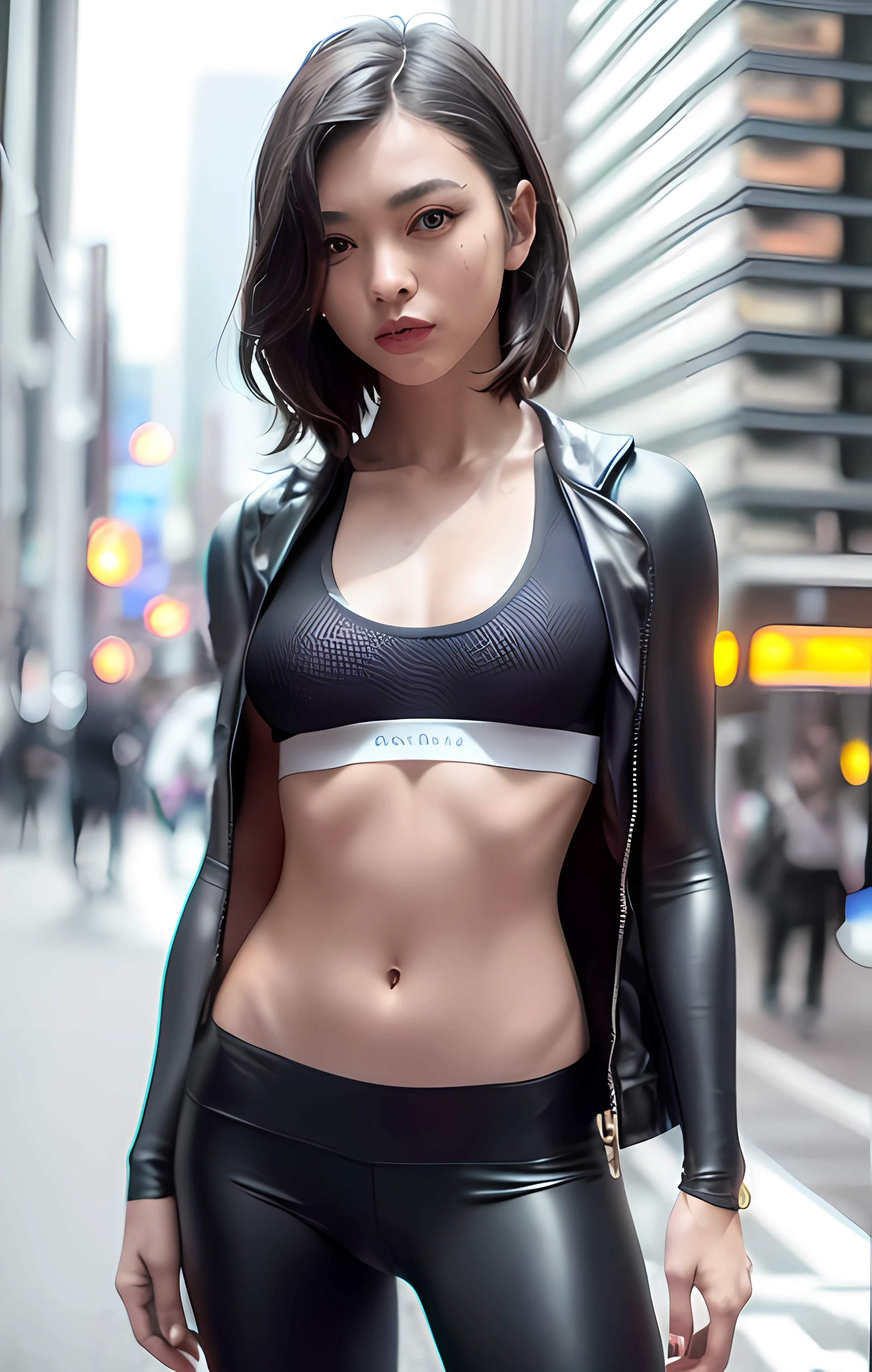 ((beste-Qualit, 8k, tmasterpiece: 1.3)), mise au point nette: 1.2, Harley Quinn de DC Photography, Biomechanical, Robot complexe, Hauteur totale, hyper-realistic, Crazy little details, Extremely clean lines, Cyberpunk aesthetic, masterpiece presented at Zbrush Central A Beautiful Woman with Perfect Figure: 1.4, Abdominaux minces: 1.2, (Layered Hairstyle,: 1.2)), (Wet White Button Long Shirt: 1.3), pluie: 1.3, Rue: 1.2, very detailed face and skin texture, detailled eyes, fossette, seins de taille moyenne, (1girl:1.3), Solo, (((high detail face)))), ((very detailed eyes and face)))), beautiful detailed eyes, Body parts__, Art officiel, 8k unified wallpaper, super detailed, beau et beau, beau, master piece, beste-Qualit, original, master piece, photo super fine, beste-Qualit, super high res, realistic realism, sun light, portrait du corps entier, amazing beauty, pose dynamique, delicate face, yeux vibrants, (de face), Elle porte un costume de Batman moulant, une palette de couleurs bleue et noire, A highly detailed city roof background, un toit, surplombant la ville, A detailed face, A detailed complex background, A detailed complex background, Highly detailed skin, des taches de rousseurs, Realistic skin details, des pores visibles, une mise au point claire, 8k uhd, DSLR, highly quality, grain de film, photorealism, lomographie, Futuristic dystopian megalopolis, translucide