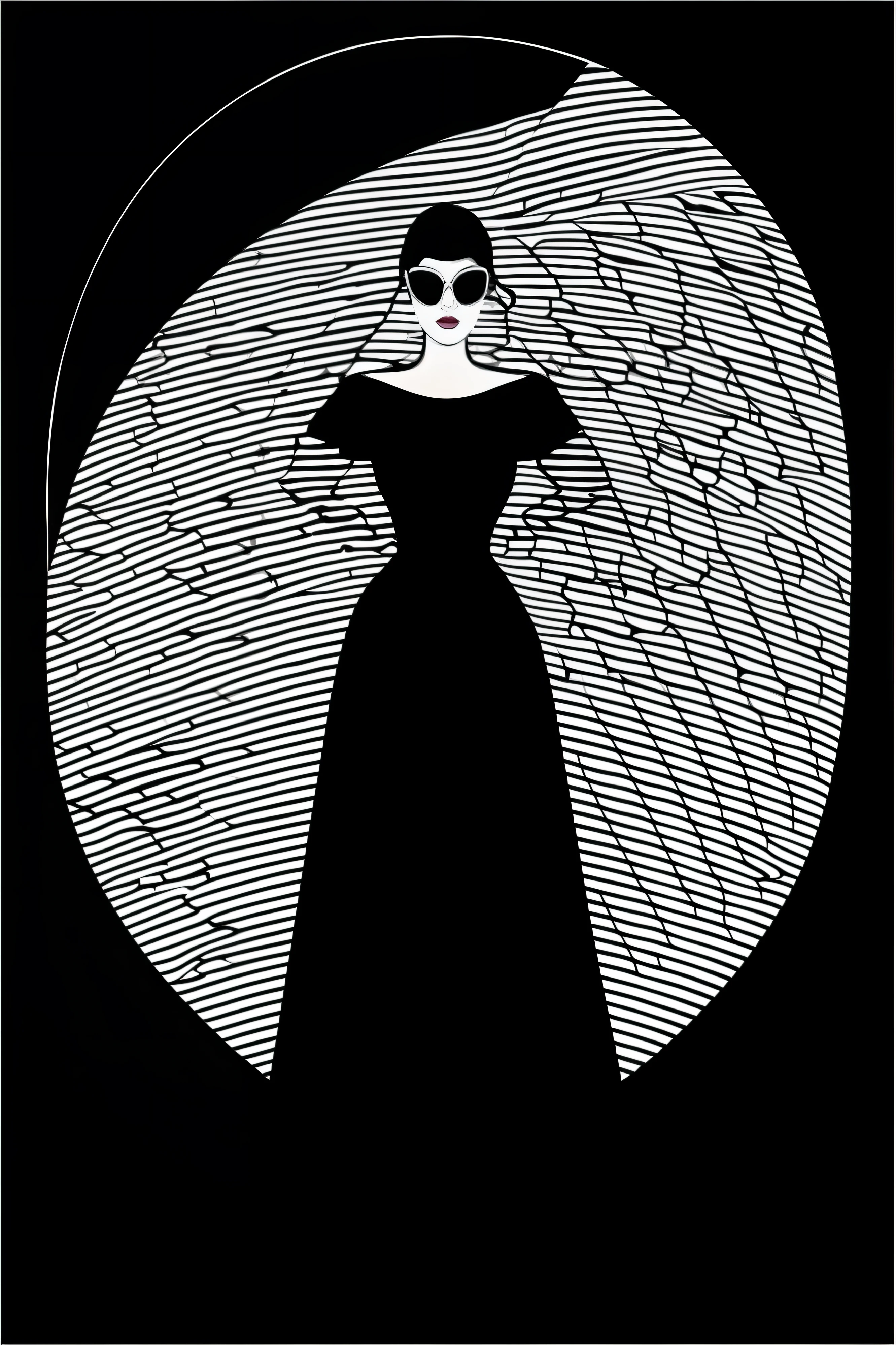 a black and white portait of a beautifull woman, vector line - art style, illustration black outlining, illustration line art style, thick vector line art, line art portrait, exquisite line art, line art illustration, in style of digital illustration, vector line art, outlined art, vector style drawing, bold line art, glowwave girl portrait, thin line art