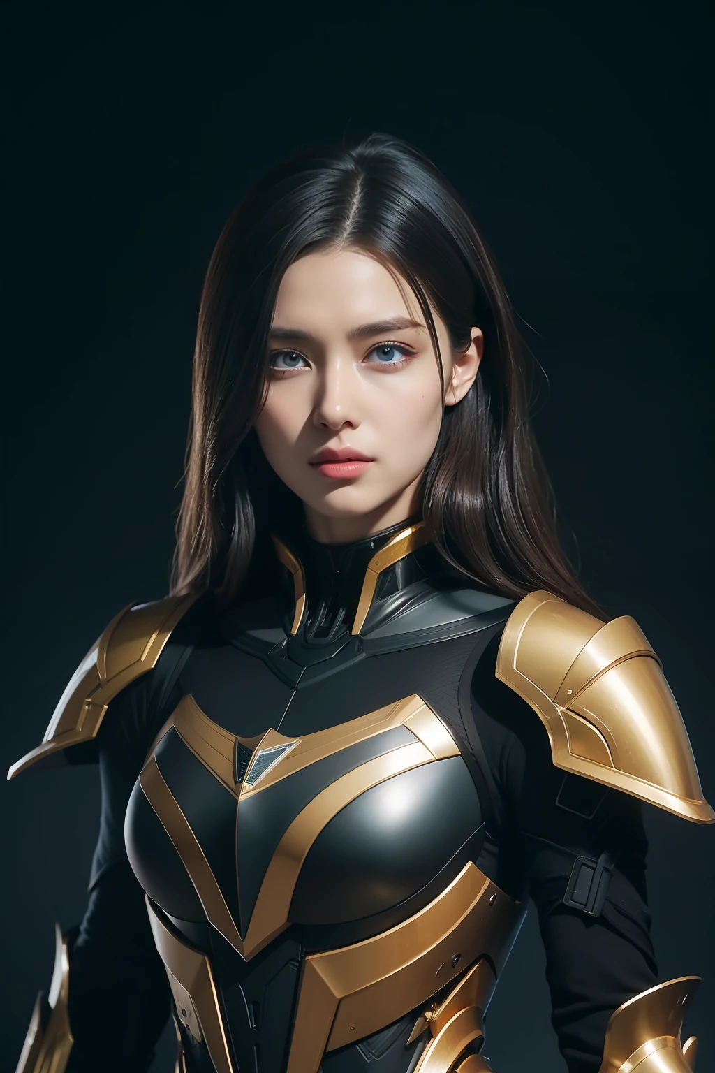 Exoskeleton mech,afofuturism,Gold and red theme style,offcial art,Unity 8k wallpaper,Hyper-detailing,Master masterpieces,,Best quality at best,A woman who is,(The is very detailed),(RAW photos,best qualtiy),(Realistis,realisticlying:1.3),High- sharpness,Open Your Mouth Lightly,Ultra detailed complex 3D rendering of the face,,(highly detailedskin:1.2),),Beautiful Caucasian Woman,Soft breasts and fair skin ,Black color hair,eBlue eyes,long whitr hair,,dynamic angle,Mysterious expressions,fire glow effect,Fantasy background,edge lit,Side brightness,cinematric light,hyper HD,8K,filmgrain,Best shadow,light particules,detailed skin textures,Detailed jewel armor texture,detailed face with,with intricate detail,ultra - detailed,brightly,sturdy,Silver armor,,Slender abs, have glowing weapons,Mech shield,pole,(Beautiful huge mech crown with details)),shinning eyes,long cape,fanciful,,,,,(Realistis),
