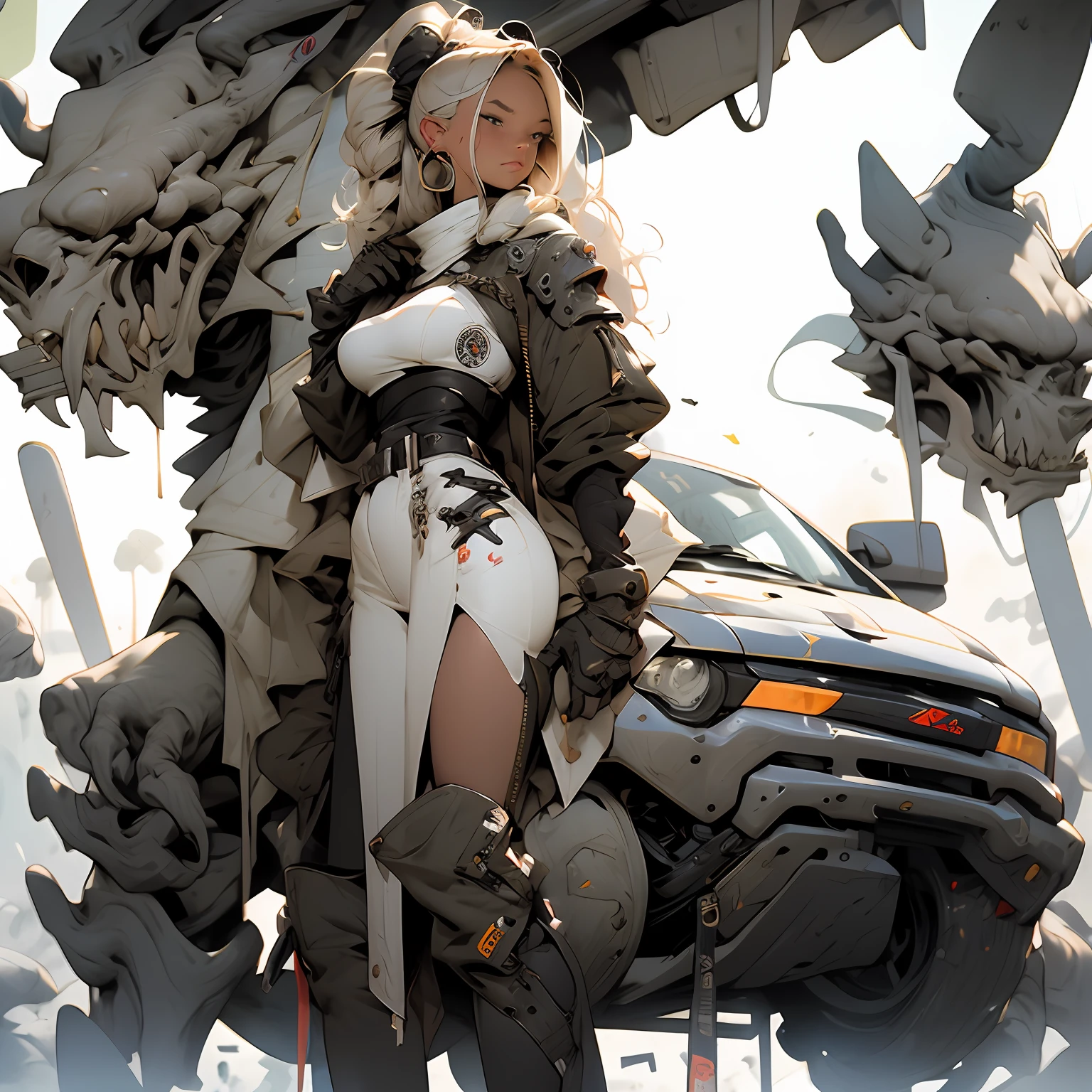 (masterpiece), (best quality), (1girl), solo, perfect body, motor suit, big breast, motor