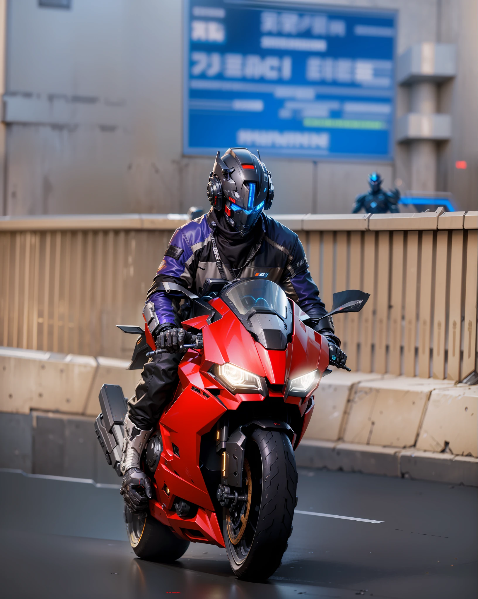 Handsome cyberpunk mech warrior,Black cyberpunk mech costume,High-tech black full enveloping helmet,Biomechanicals, MSHN Robot Man,High-tech helmet,hyper realisitc, Steel, Complex design, insanely details, finely detailled, Extremely clear lines, cinmatic lighting, photograph realistic, A detailed masterpiece