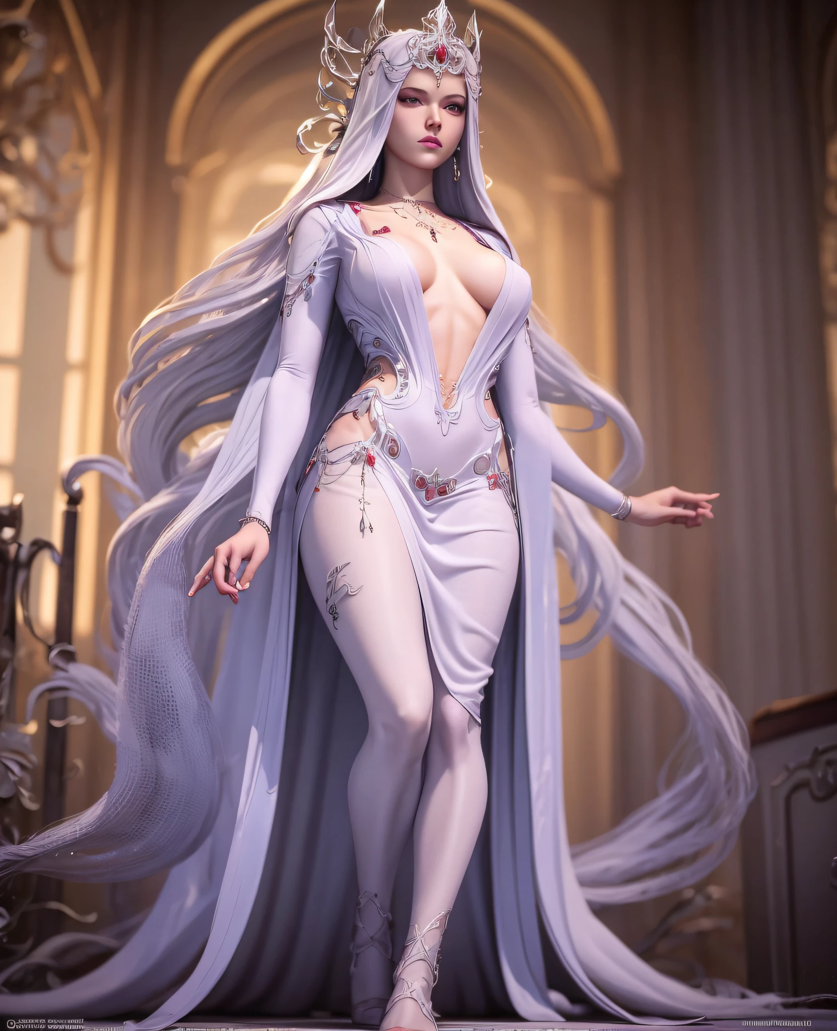 (makeup:0.3), beautiful Medium beasts, nsfw, , , full body shot:1.3,bokeh:1.2, indoors, detailed luxury living room, model pose, standing, (small_head), 1 girl,fit, solo, nun,collarbone:1.3, pelvic_curtain:1.3,white pantyhose, smooth skin, necklace, black_hair, long legs, long hair, tiny_waist, realistic_detailed_skin_texture, good hands, good feet, (8k, RAW photo, best quality, masterpiece:1.2), (realistic, photo-realistic:1.37), ultra high res, photon mapping, radiosity, ((Hasselblad photography)),physically-based rendering, professional soft lighting, light on face, fishnet, pantyhose, bodysuit, solo, bigboobs, naked, showing boobs, nsfw,