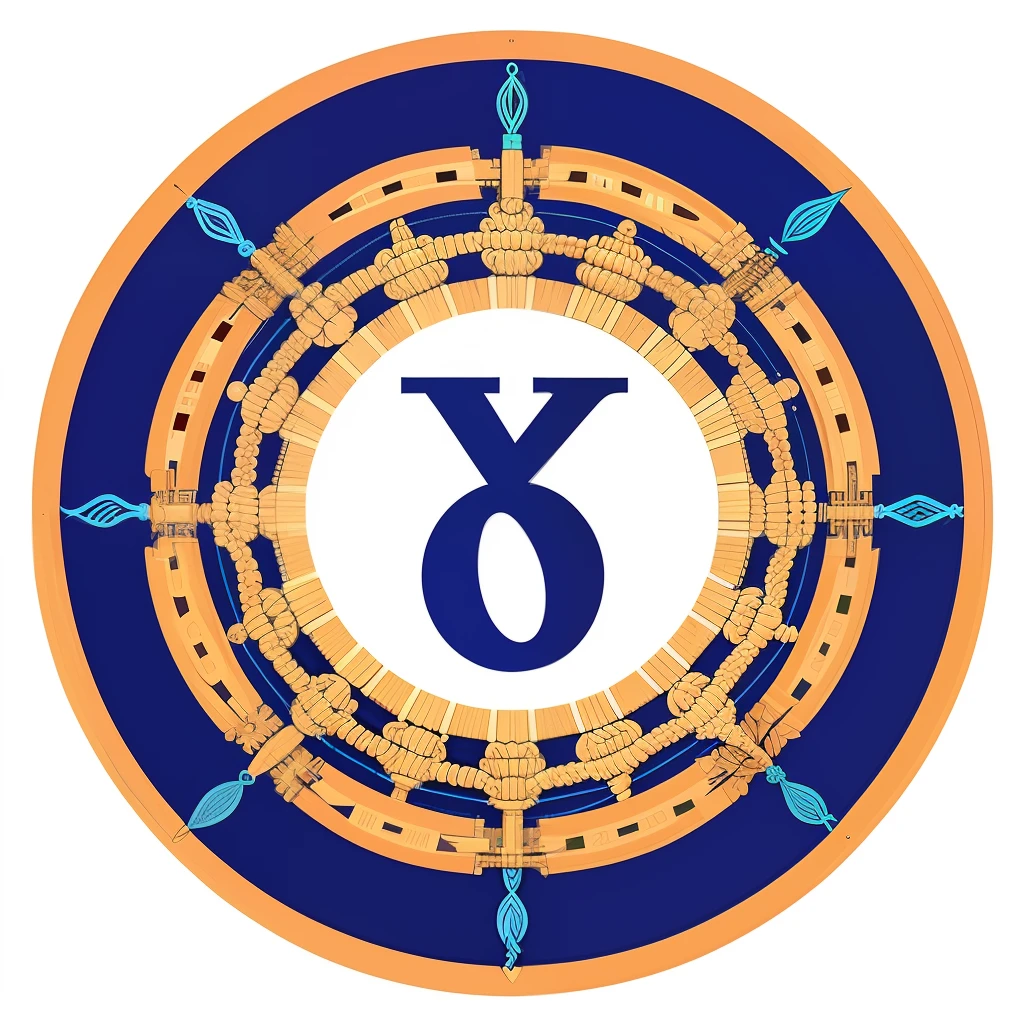 Logo circulo tejido macrame con una pluma de ave en la parte superior y la palabra MAKRALIA en el centro. Dos plumas largas a los lados.