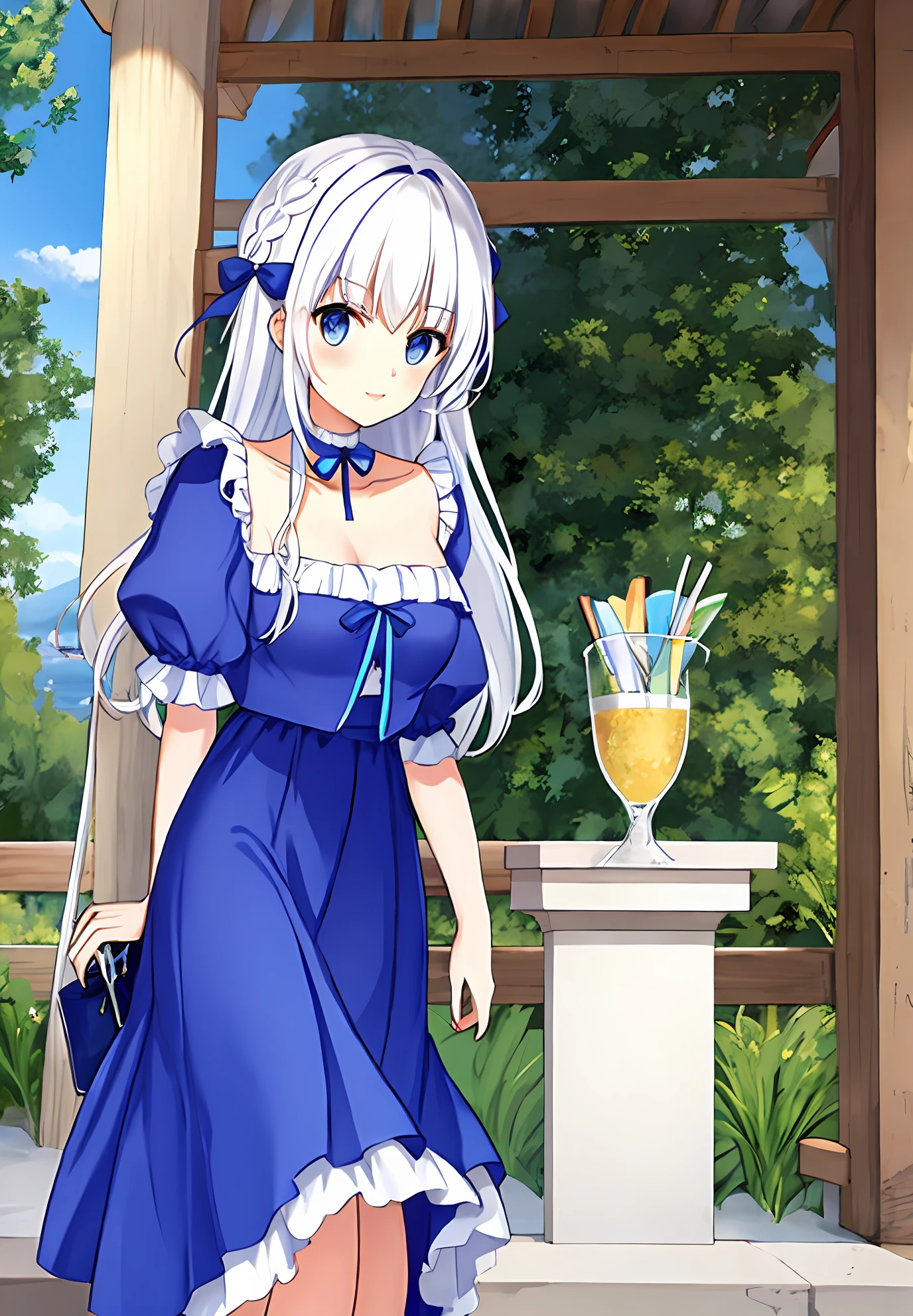 Azur route white hair