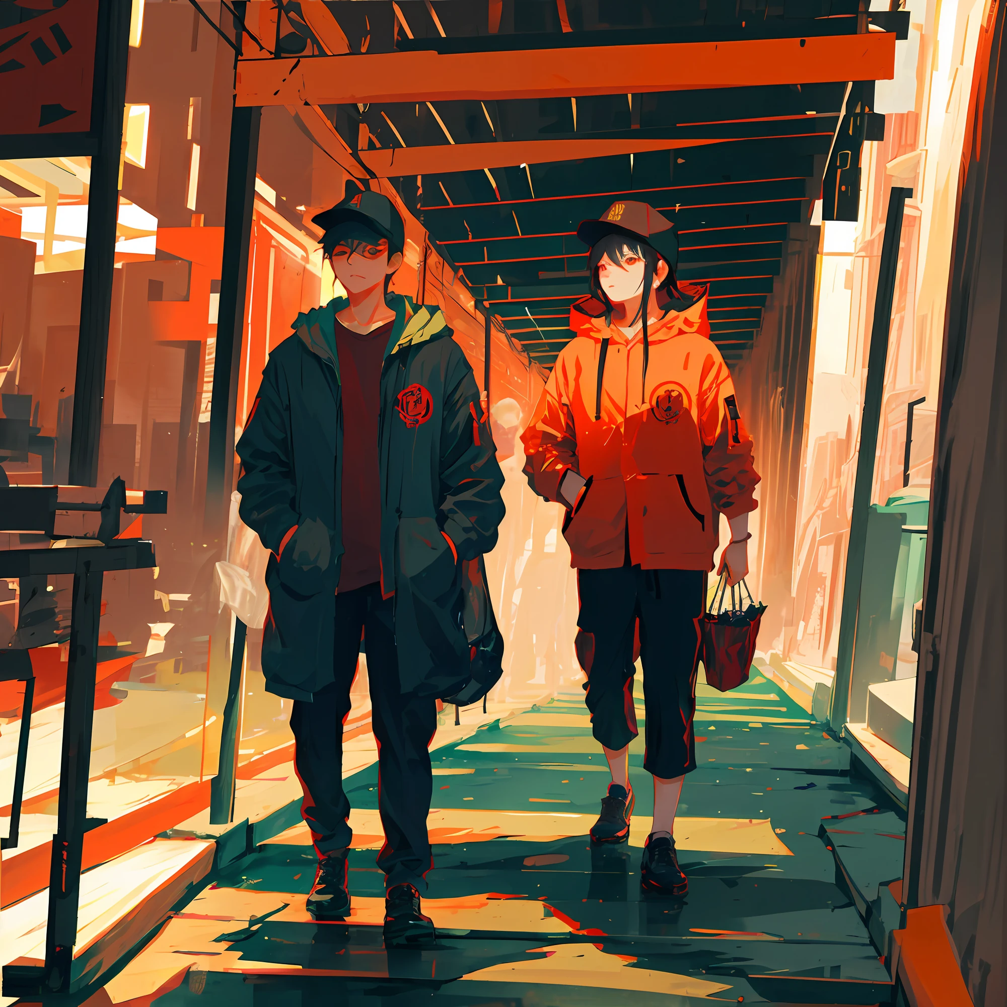 I walked through the city，Towards the dawn，Even if the surrounding darkness hits like a tiger。