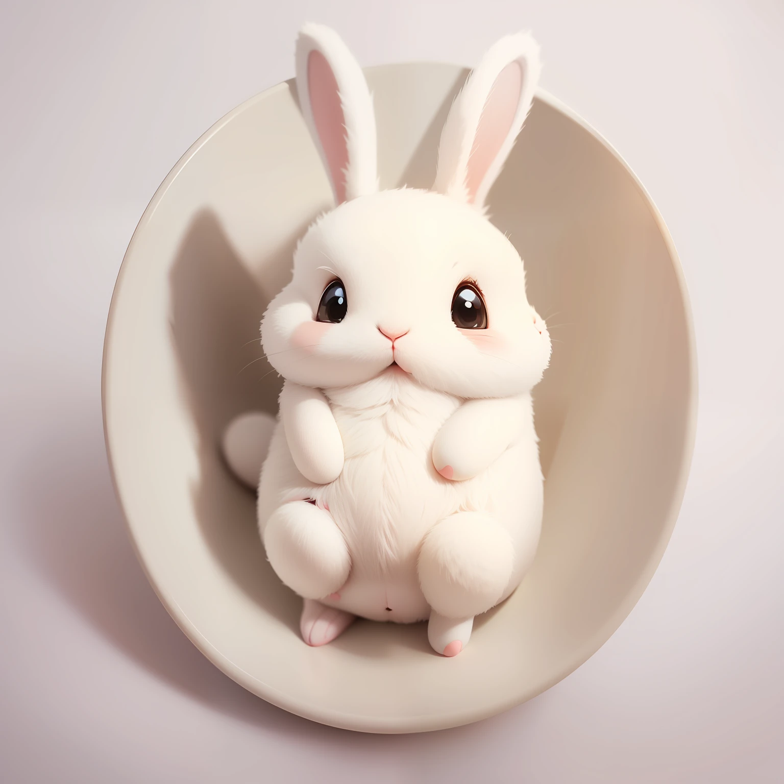 Cute Rabbit Stickers Cartoon style White background