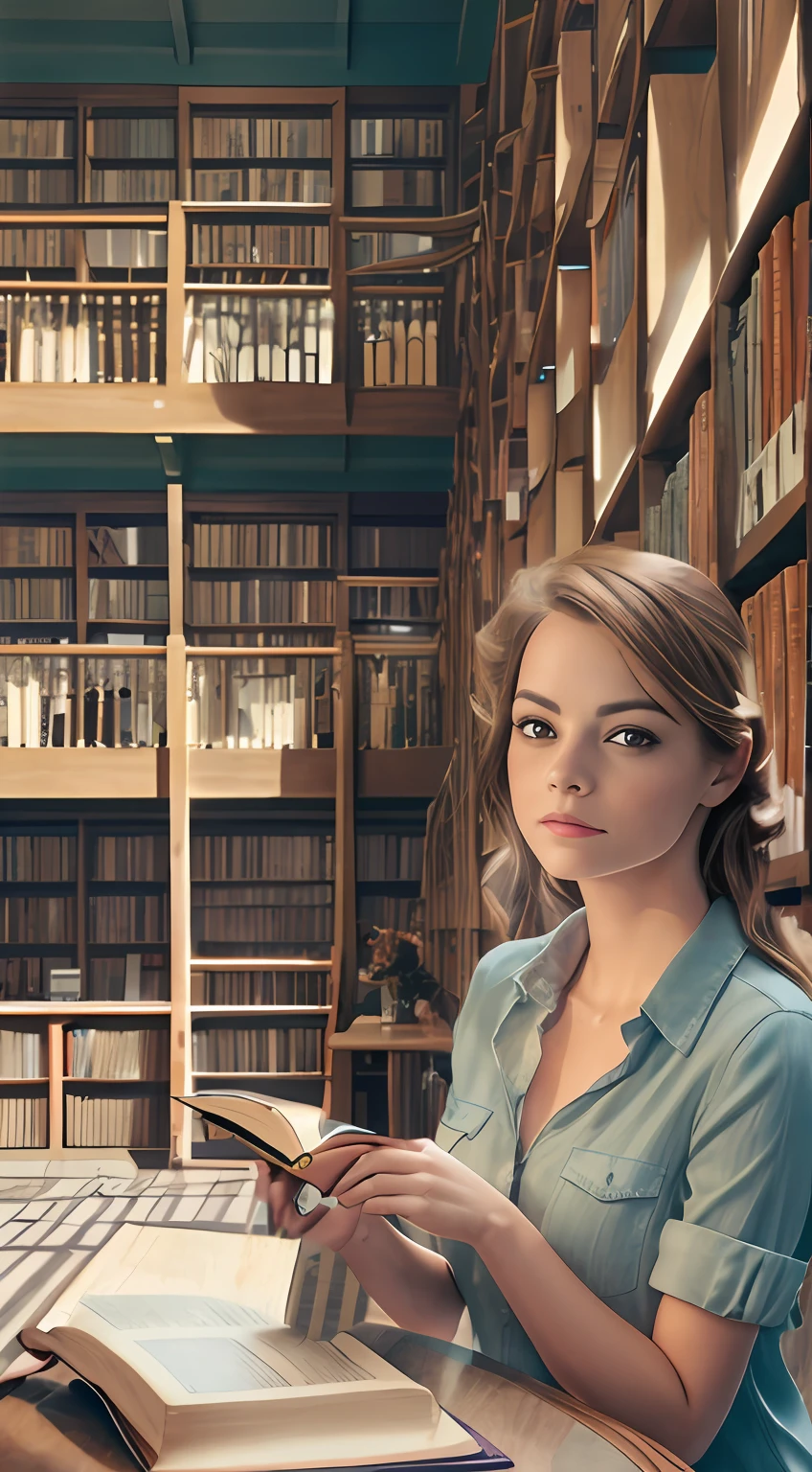 In library 1955