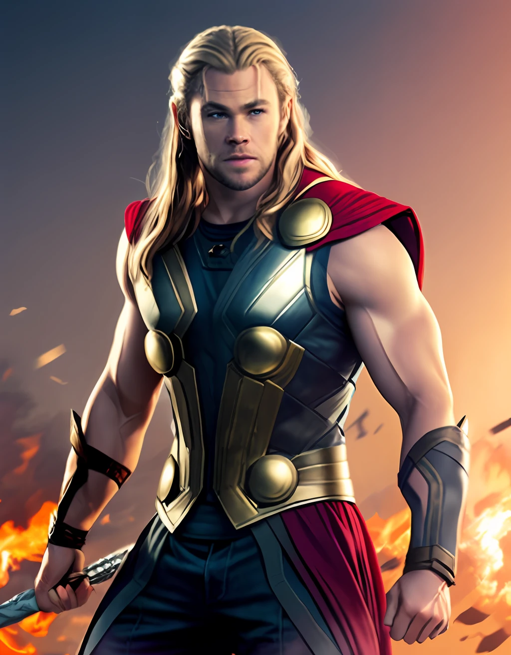 Chris Hemsworth as old thor