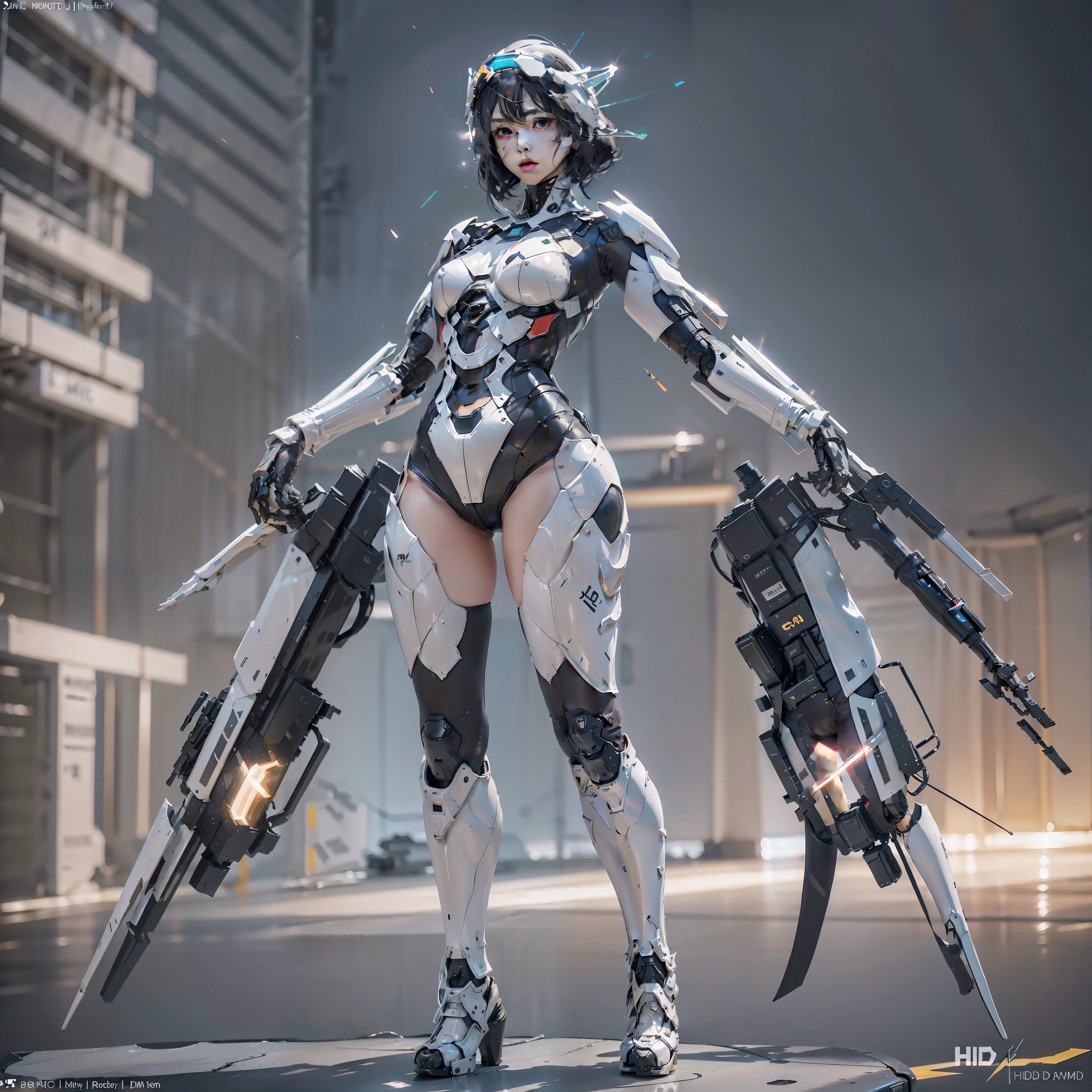 Full body photo of 1 girl in a transparent tights,Transparent mech,Expose the face,Transparent helmet:1.2,Transparent goggles:1.2,Fantastic glow,ren,White background,(globalillumination,Ray traching,HDR,Unrealistic rendering,reasonable design,high detal,tmasterpiece,Best quality at best,hyper HD,cinmatic lighting)Inspired by mecha figures