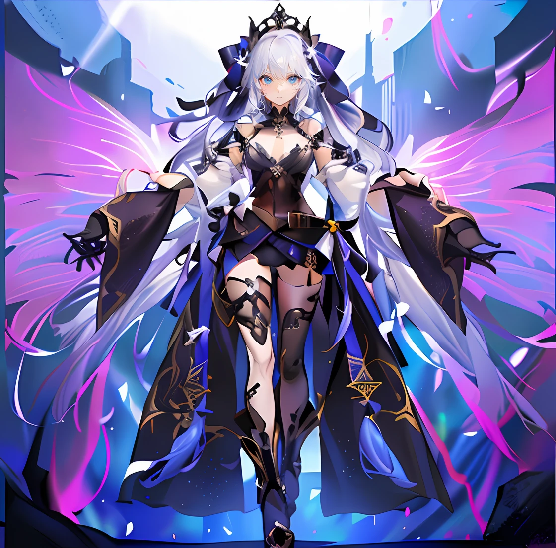 highest masterpiece，delicated，perfect female shape，Slim waist，huge tit，golem，Ribbons，Soulless eyes，Pale face
